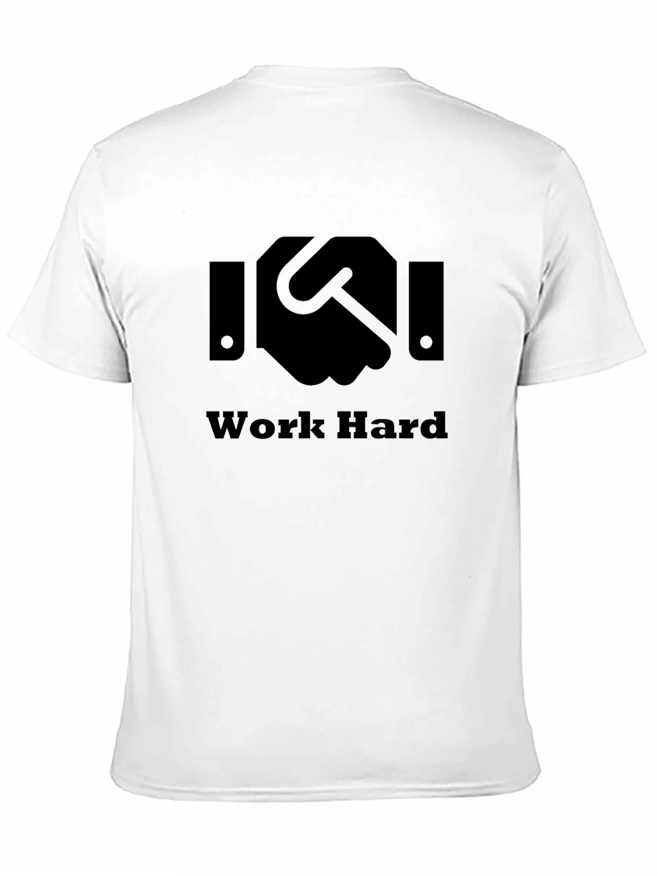 Work Hard Graphic Tee - Black Cotton Blend