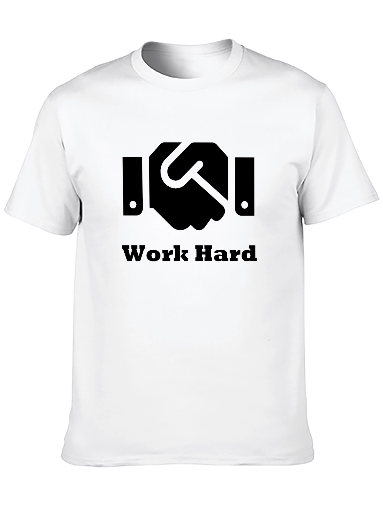 Work Hard Graphic Tee - Black Cotton Blend