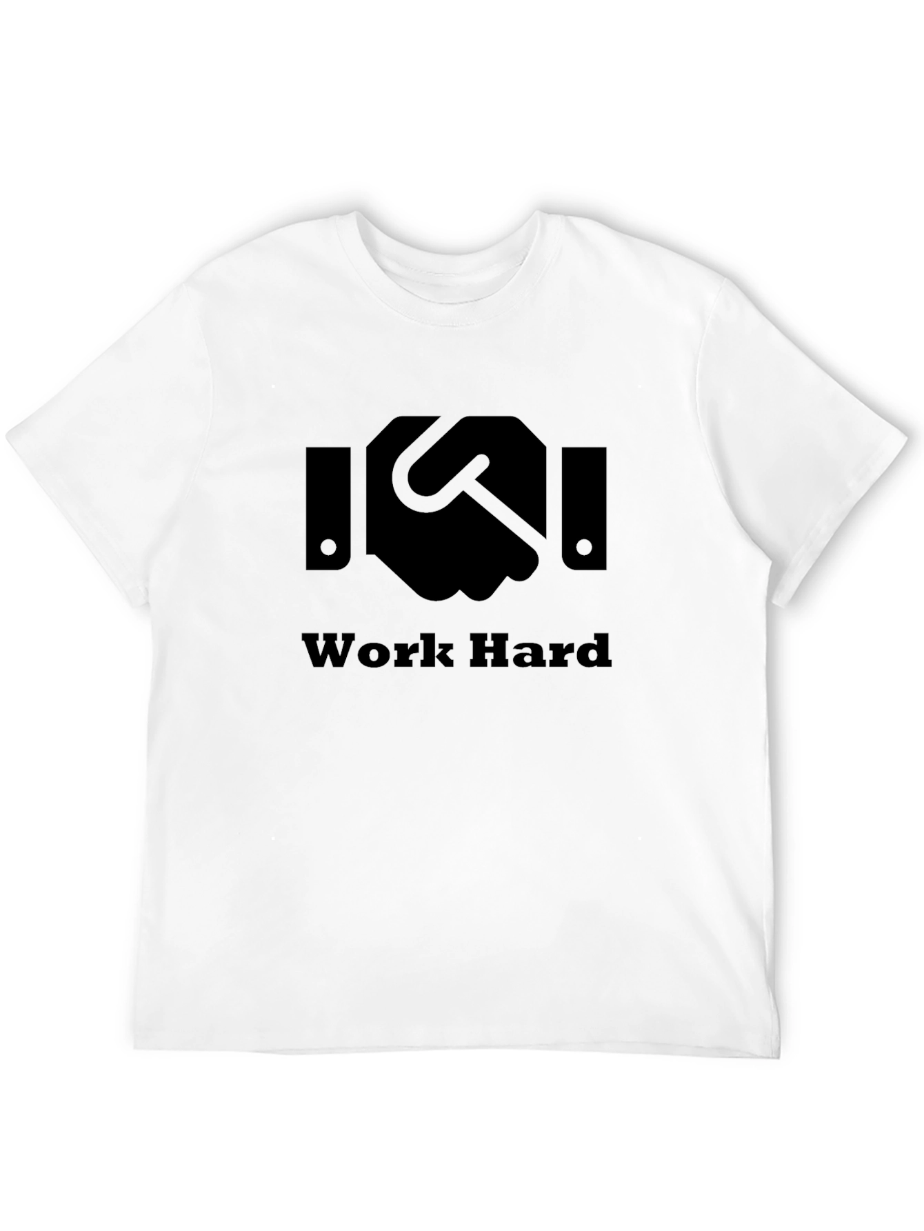 Work Hard Graphic Tee - Black Cotton Blend