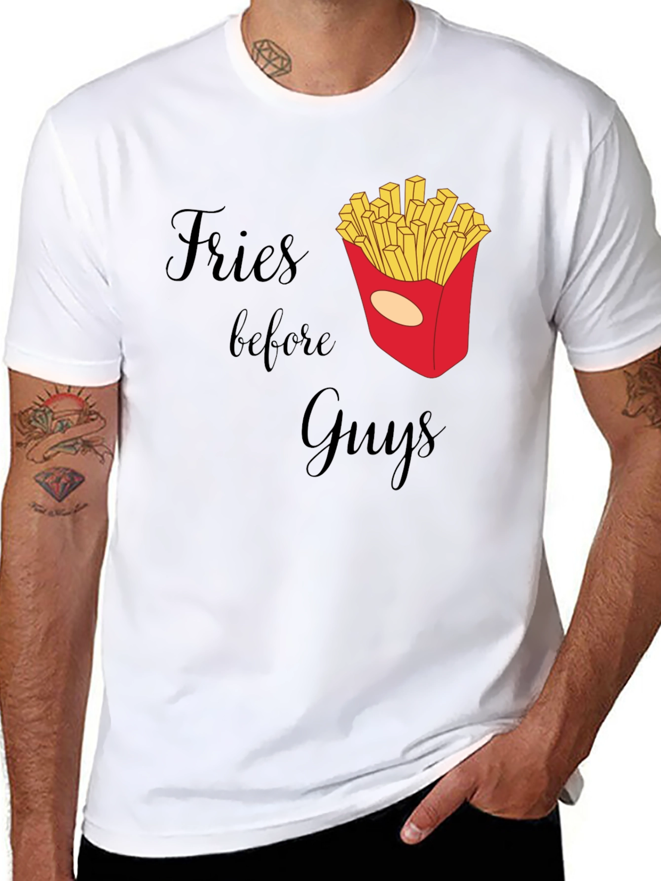 Fries Before Guys Graphic T-Shirt