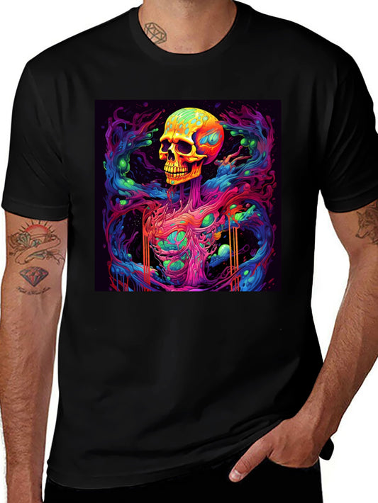 Vibrant Skull Graphic Tee - Unique Art Design