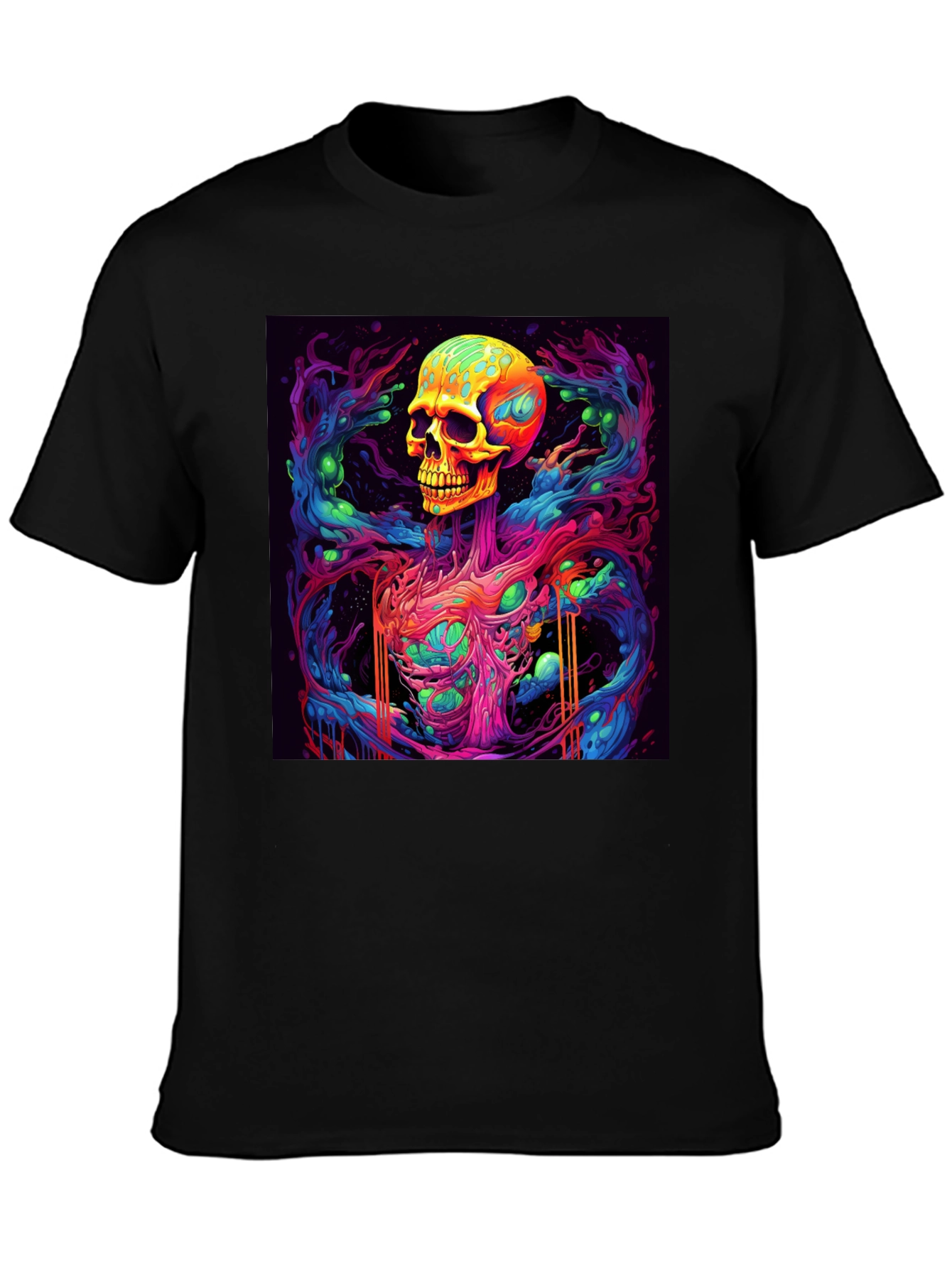 Vibrant Skull Graphic Tee - Unique Art Design