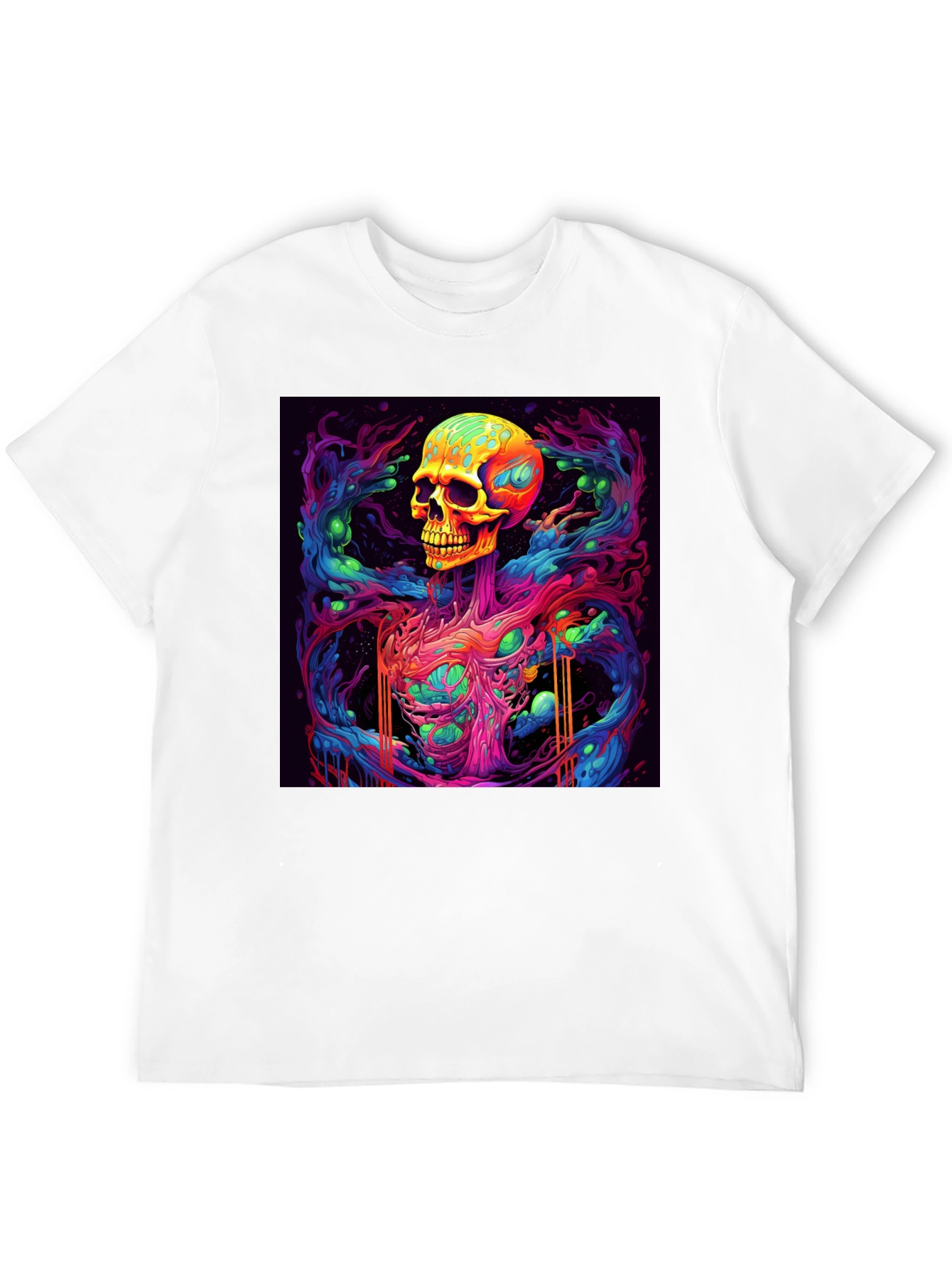 Vibrant Skull Graphic Tee - Unique Art Design