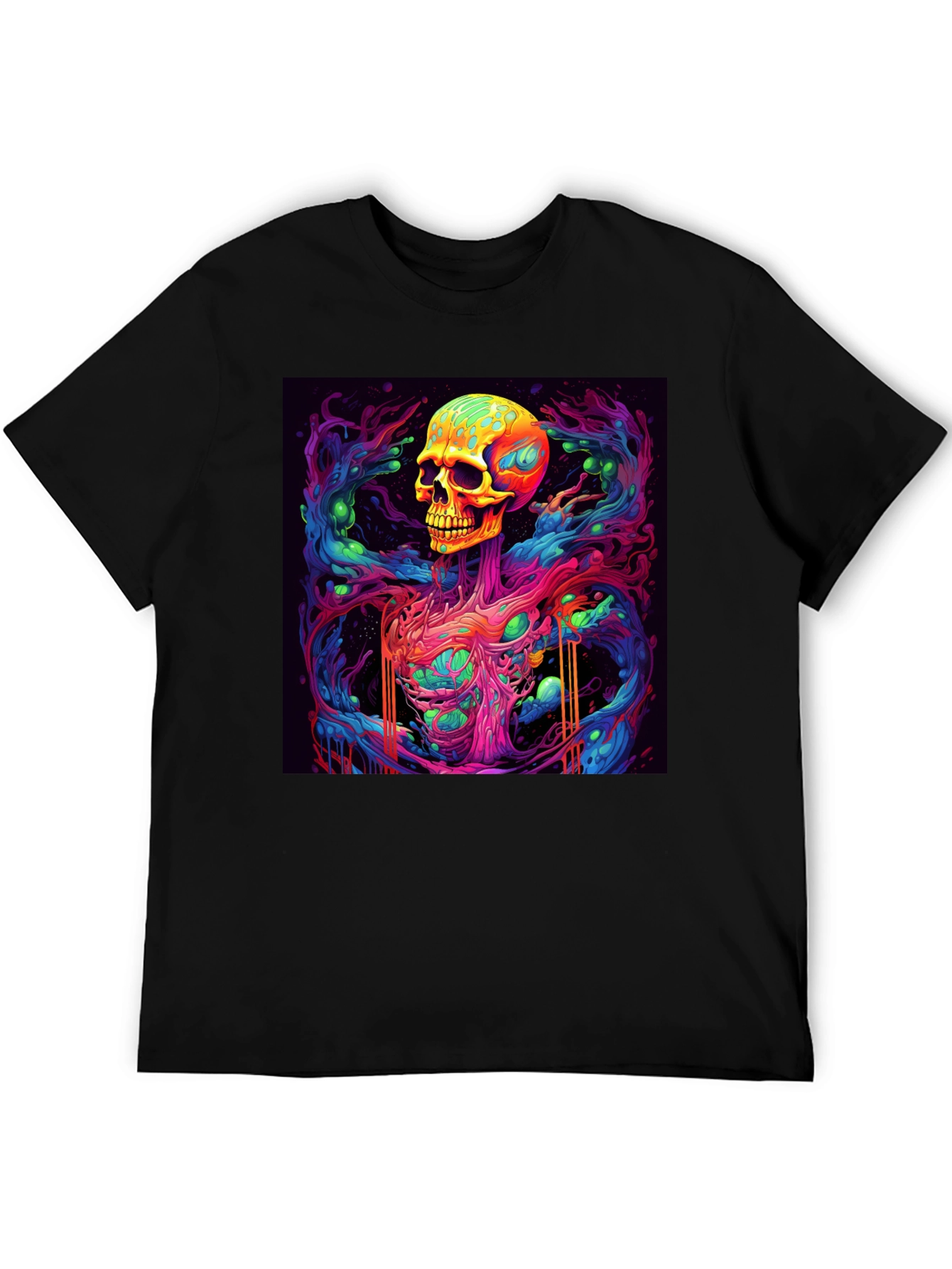 Vibrant Skull Graphic Tee - Unique Art Design