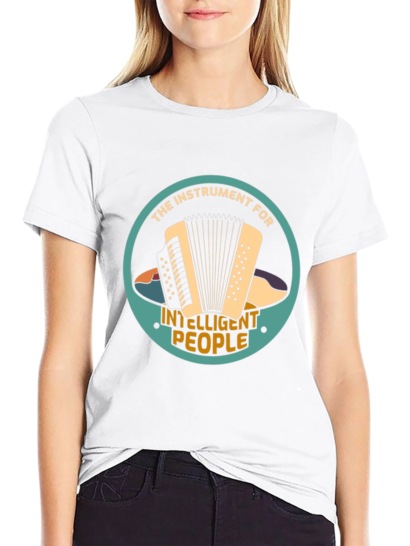 Accordion Instrument Intelligent People T-Shirt