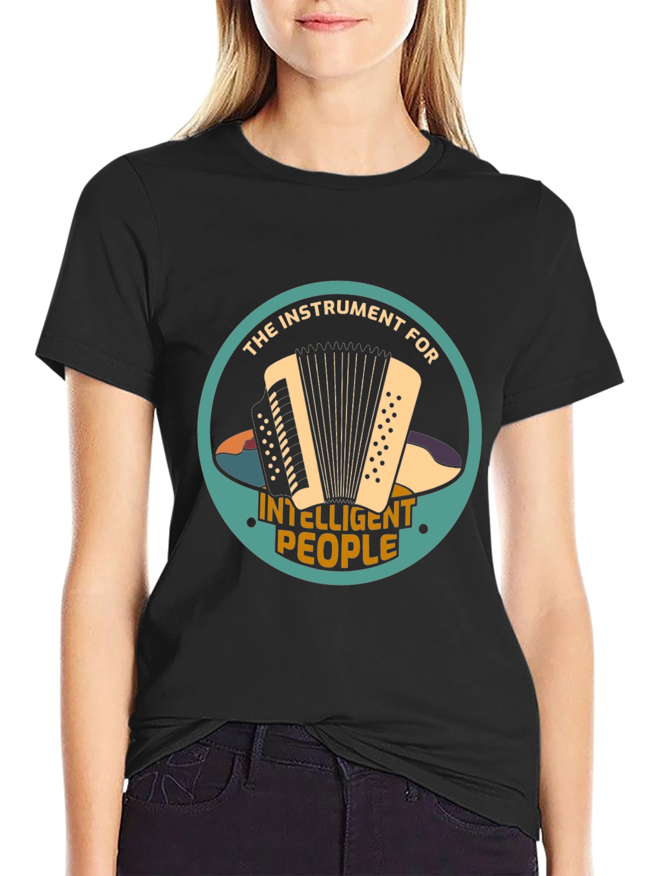 Accordion Instrument Intelligent People T-Shirt