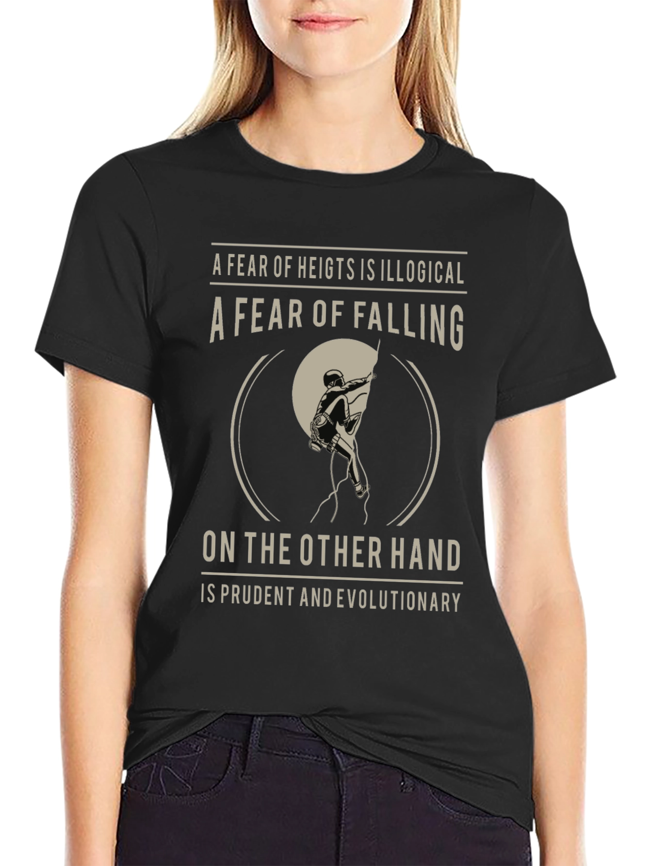 Climbing T-Shirt: Fear of Falling Design