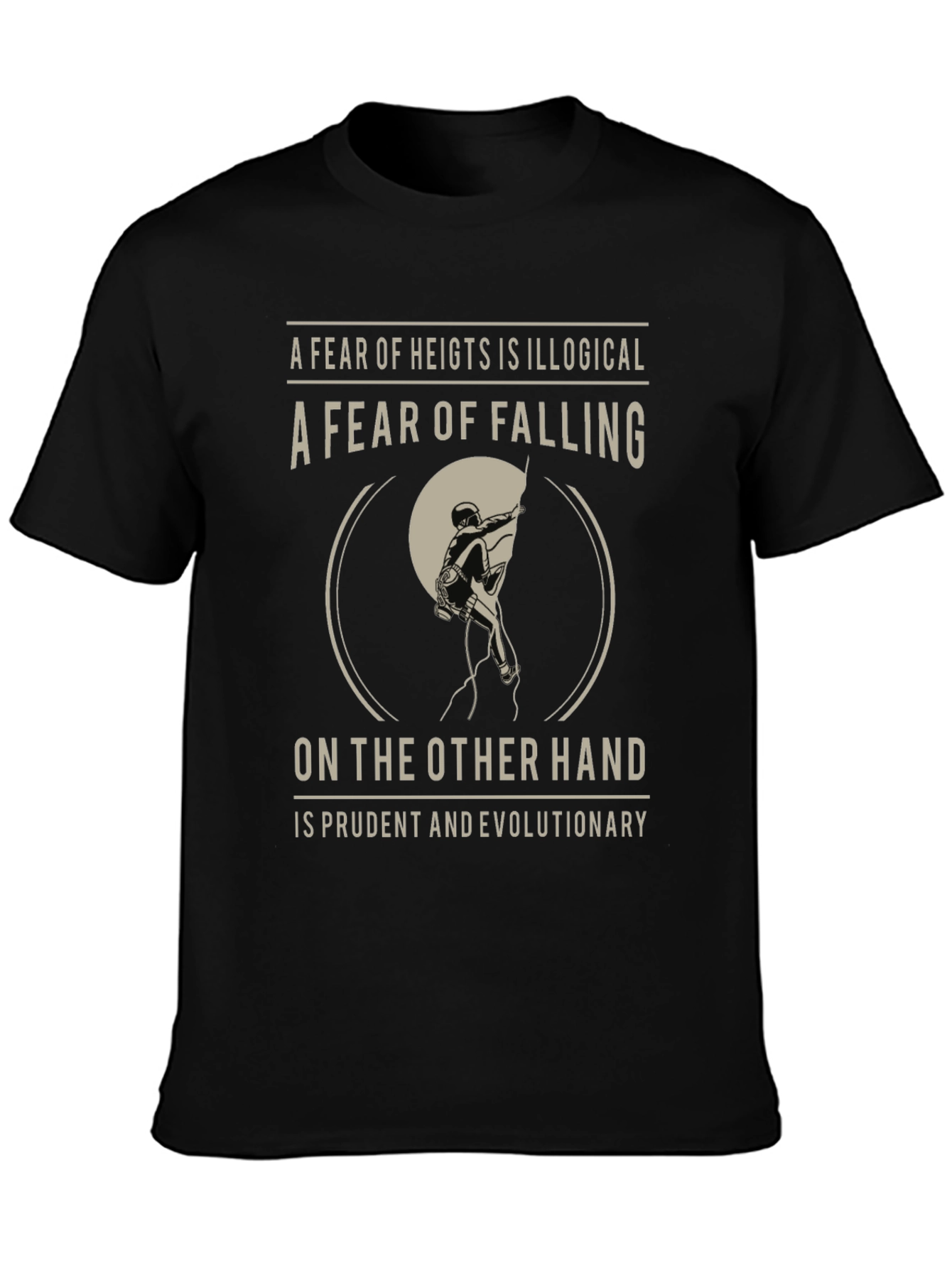 Climbing T-Shirt: Fear of Falling Design