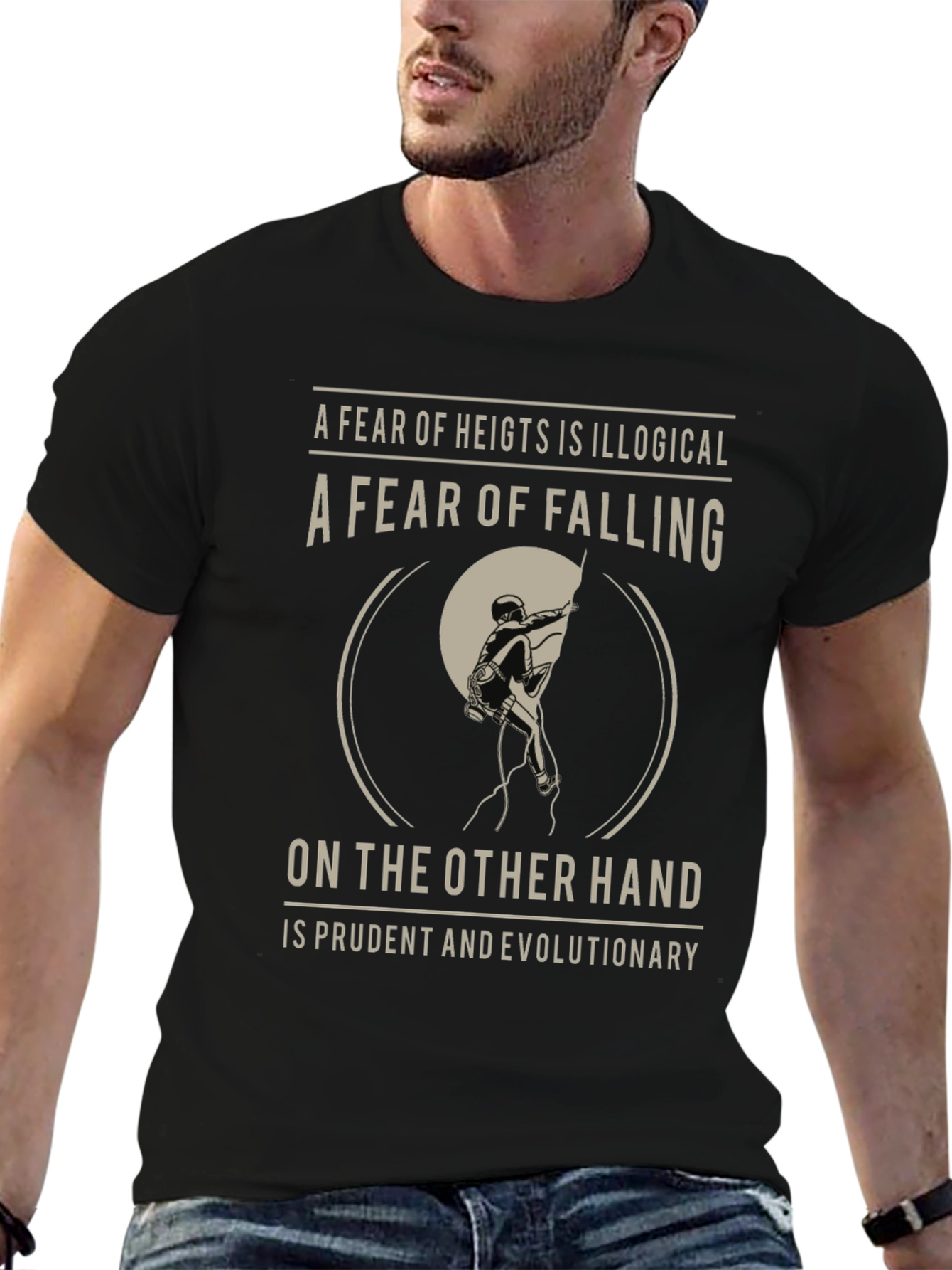 Climbing T-Shirt: Fear of Falling Design