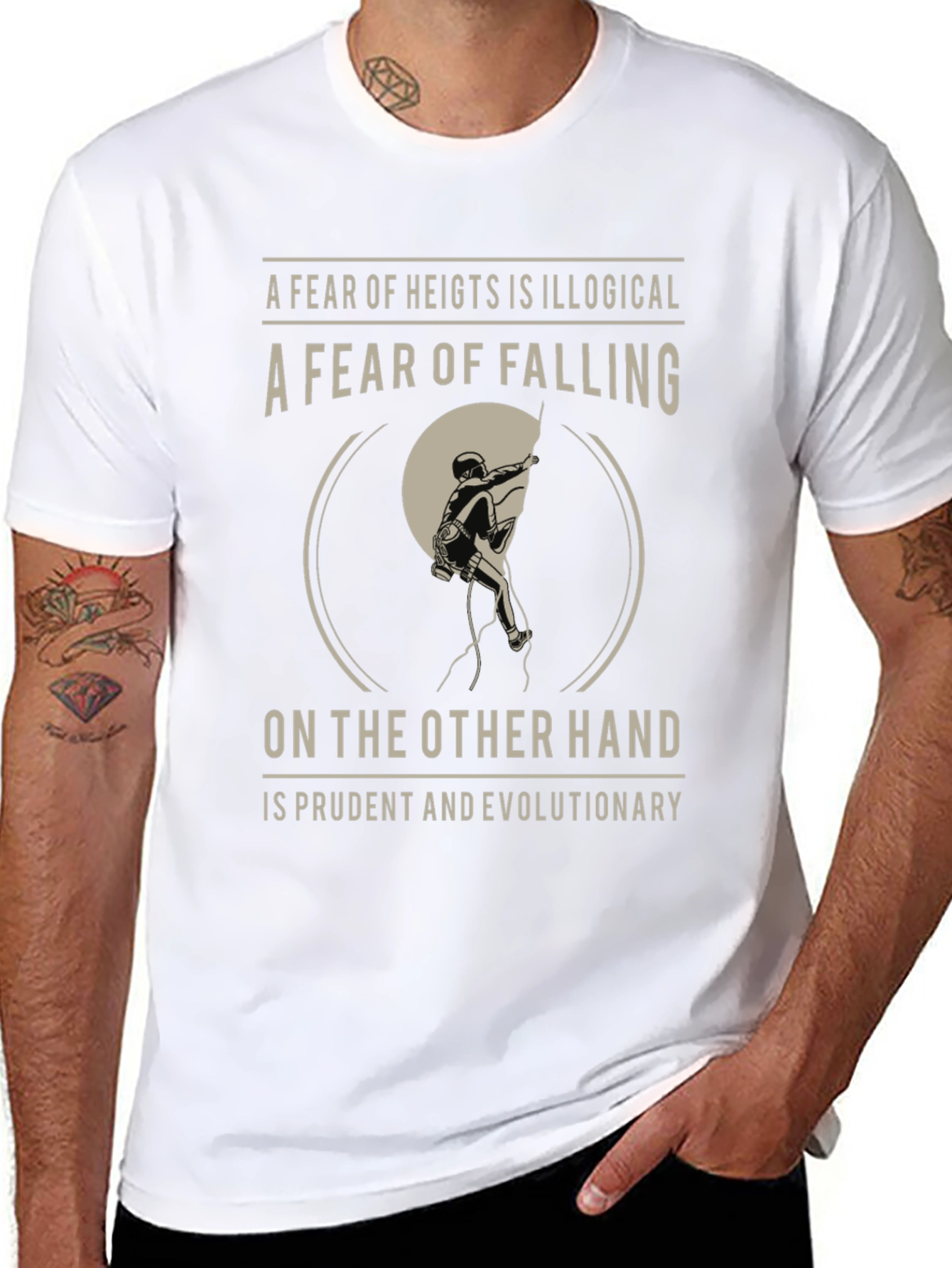Climbing T-Shirt: Fear of Falling Design