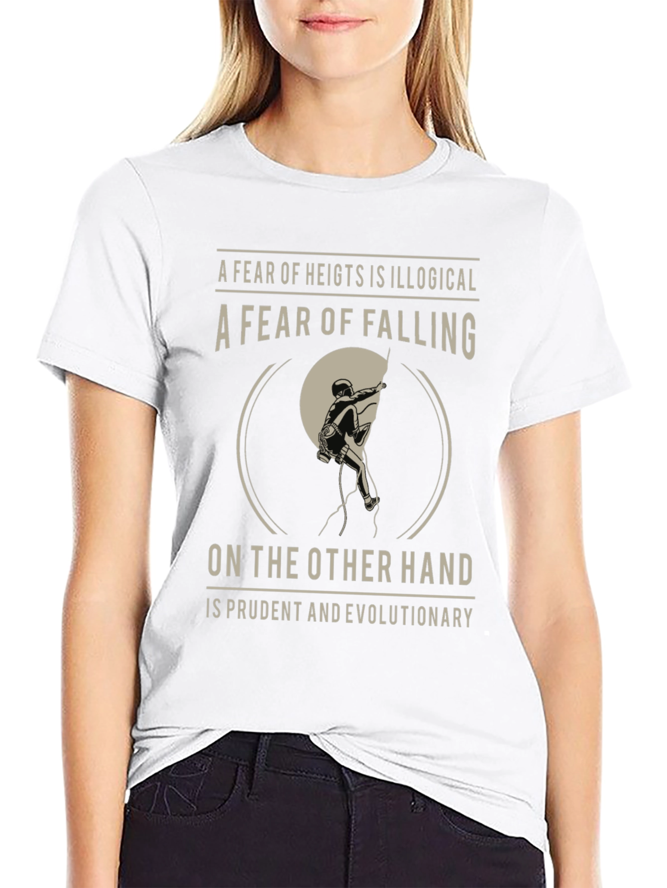 Climbing T-Shirt: Fear of Falling Design