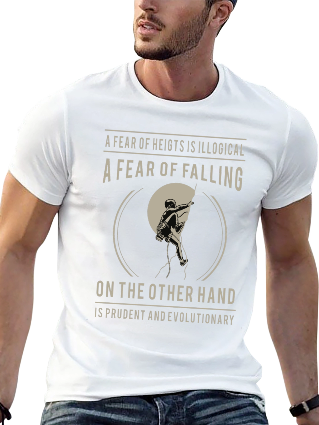 Climbing T-Shirt: Fear of Falling Design