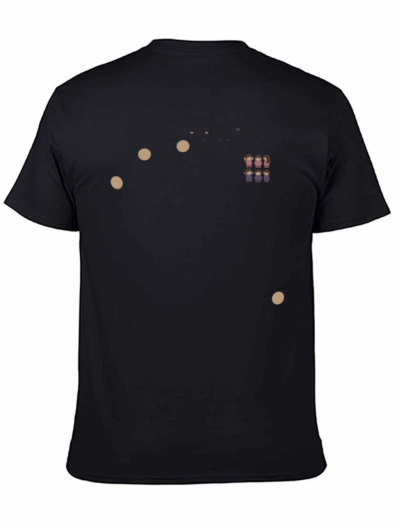 Black Crewneck T-Shirt with Graphic