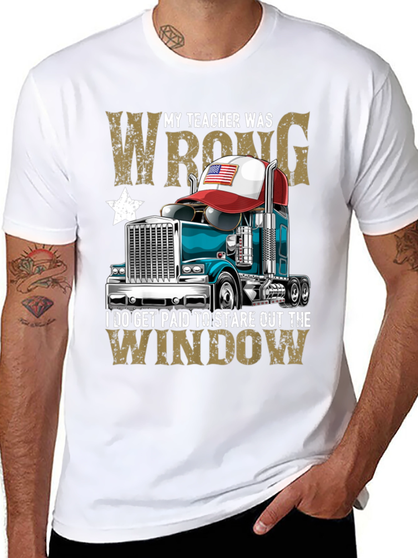 My Teacher Was Wrong Trucker T-Shirt