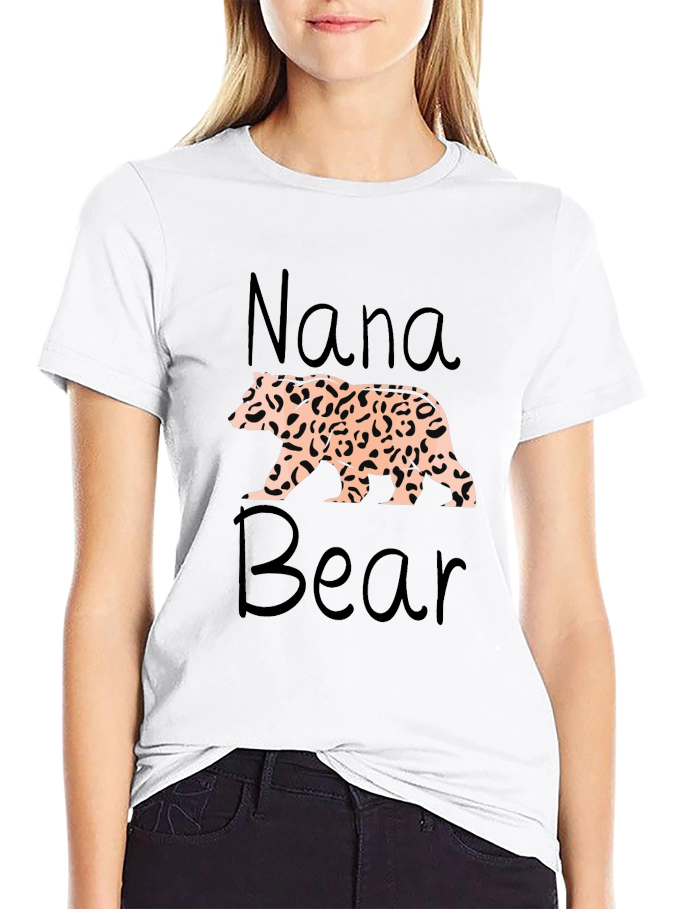 Nana Bear Leopard Print T-Shirt