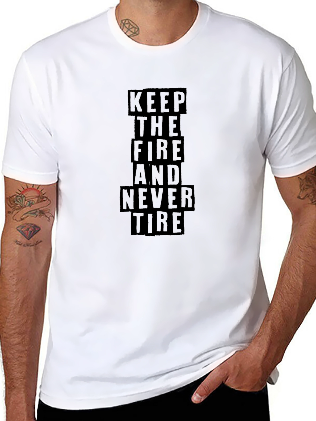 Keep The Fire T-Shirt - Motivational Graphic Tee
