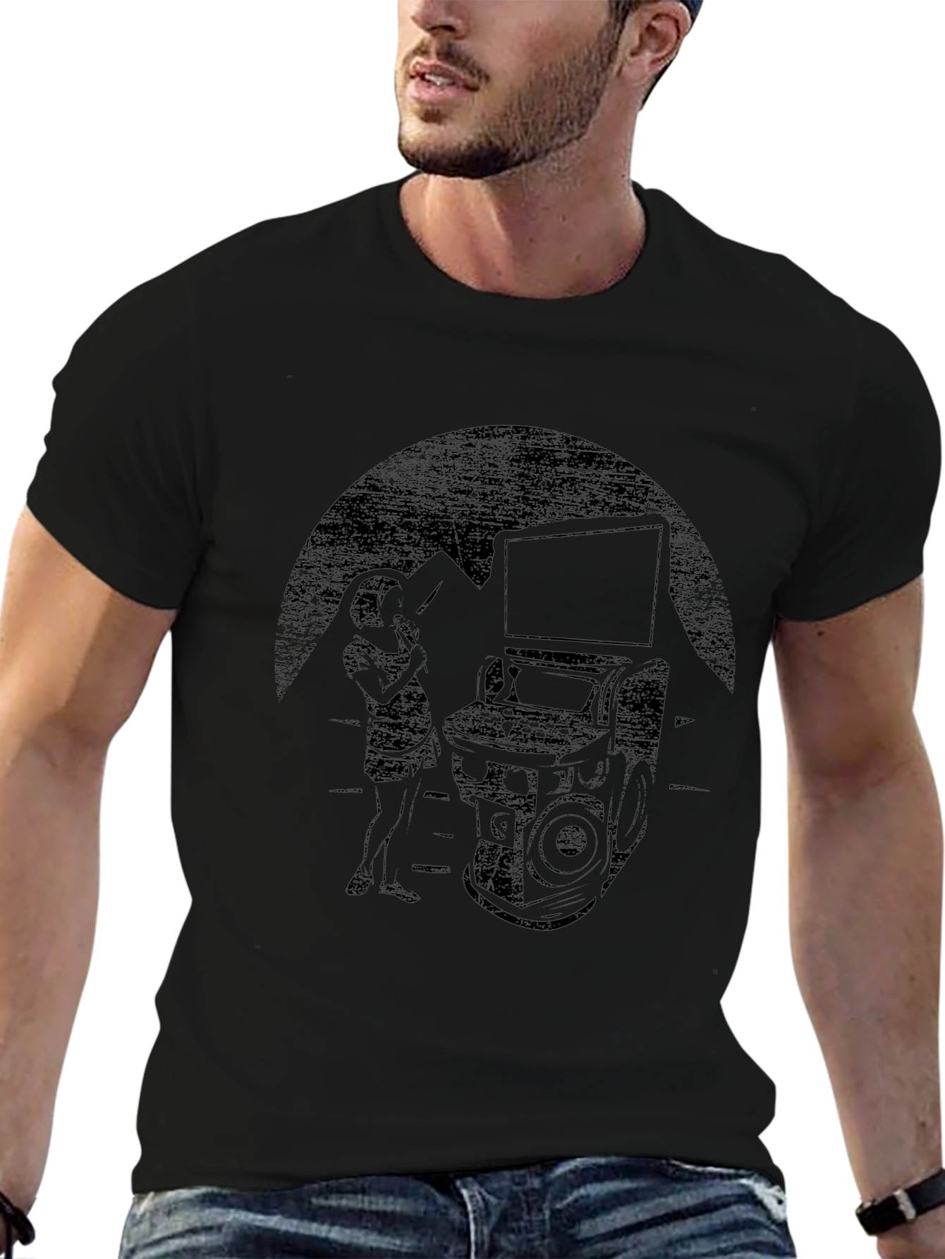 Arcade Gamer Graphic Tee - Black