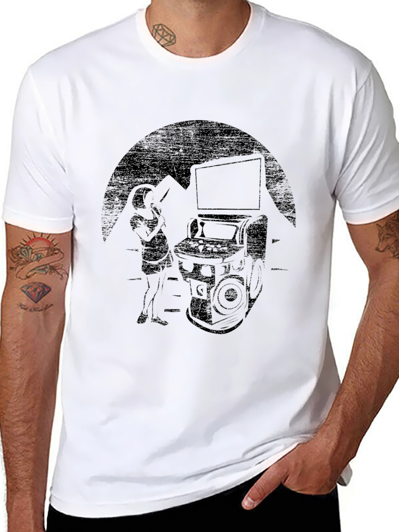 Arcade Gamer Graphic Tee - Black