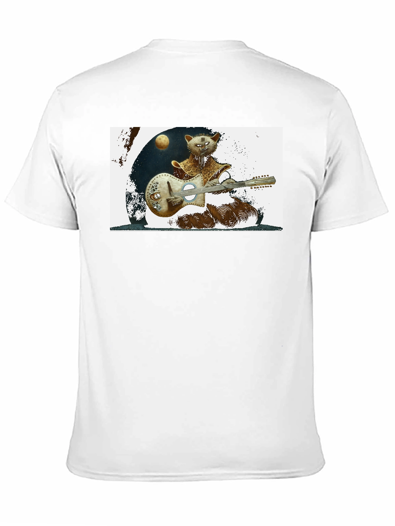 Cool Cat Guitarist Graphic Tee