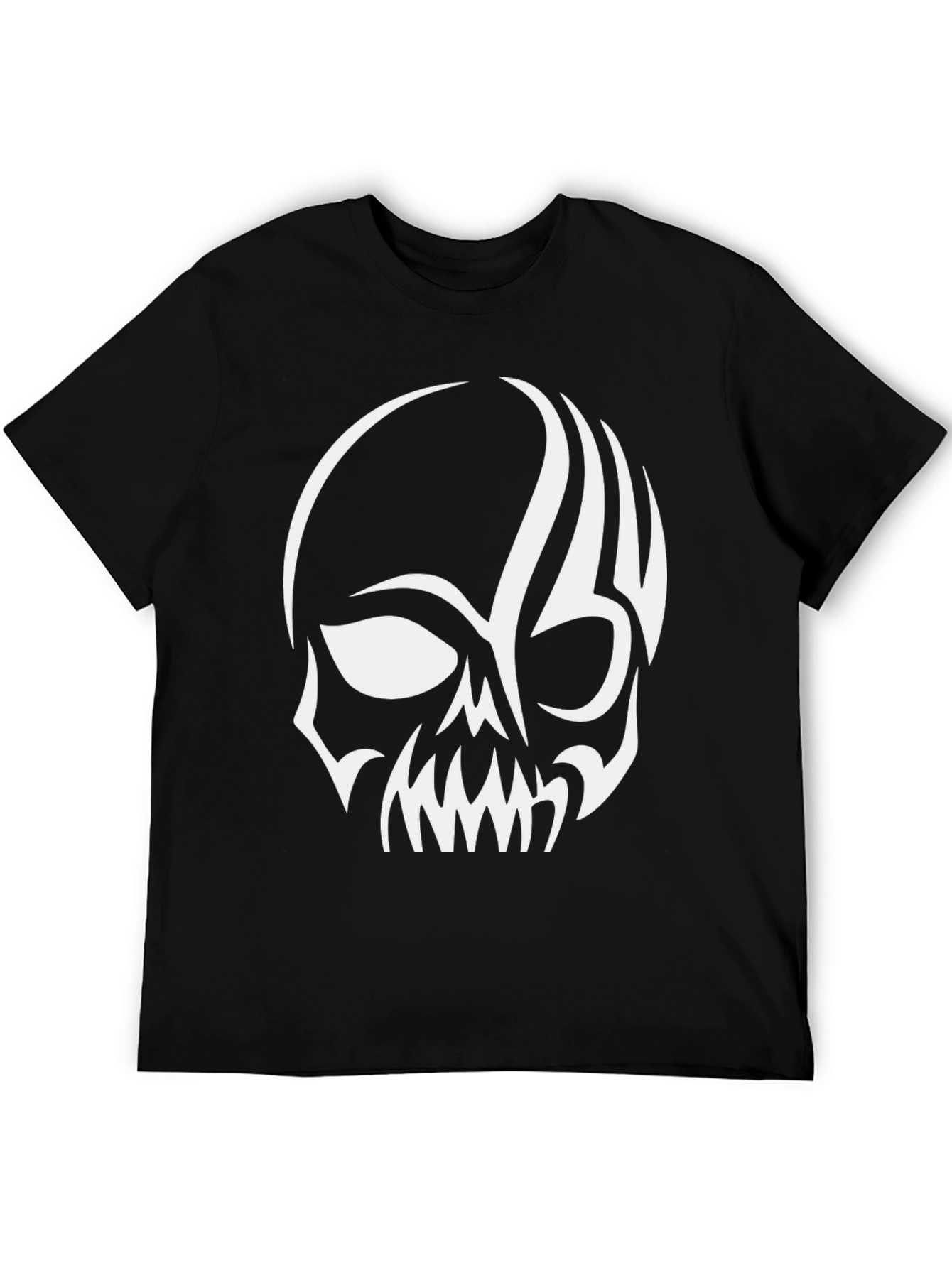 Black Skull Graphic T-Shirt - Edgy Style