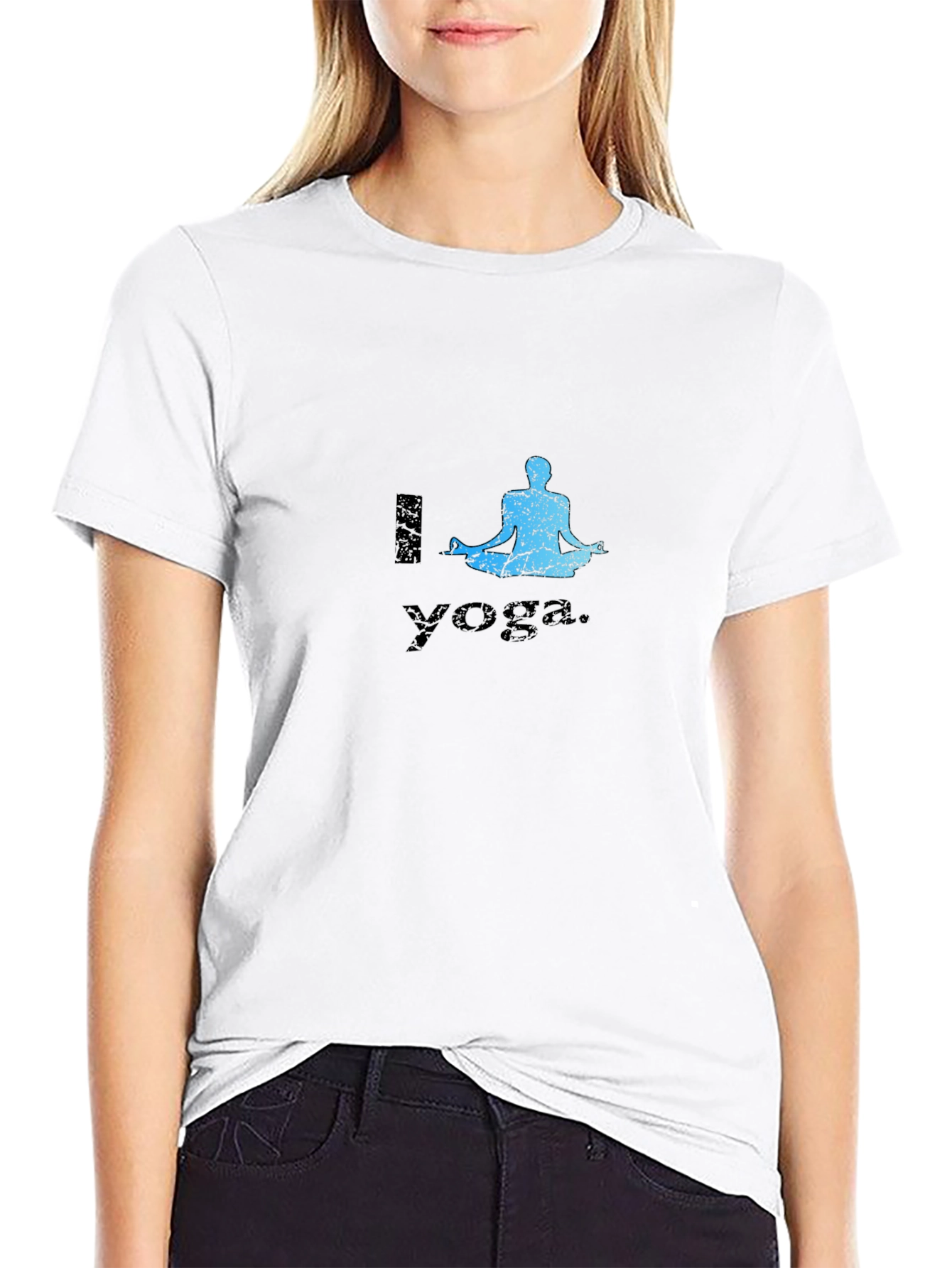 I Love Yoga Black T-Shirt