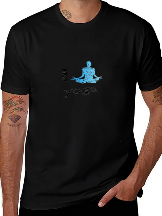 I Love Yoga Black T-Shirt