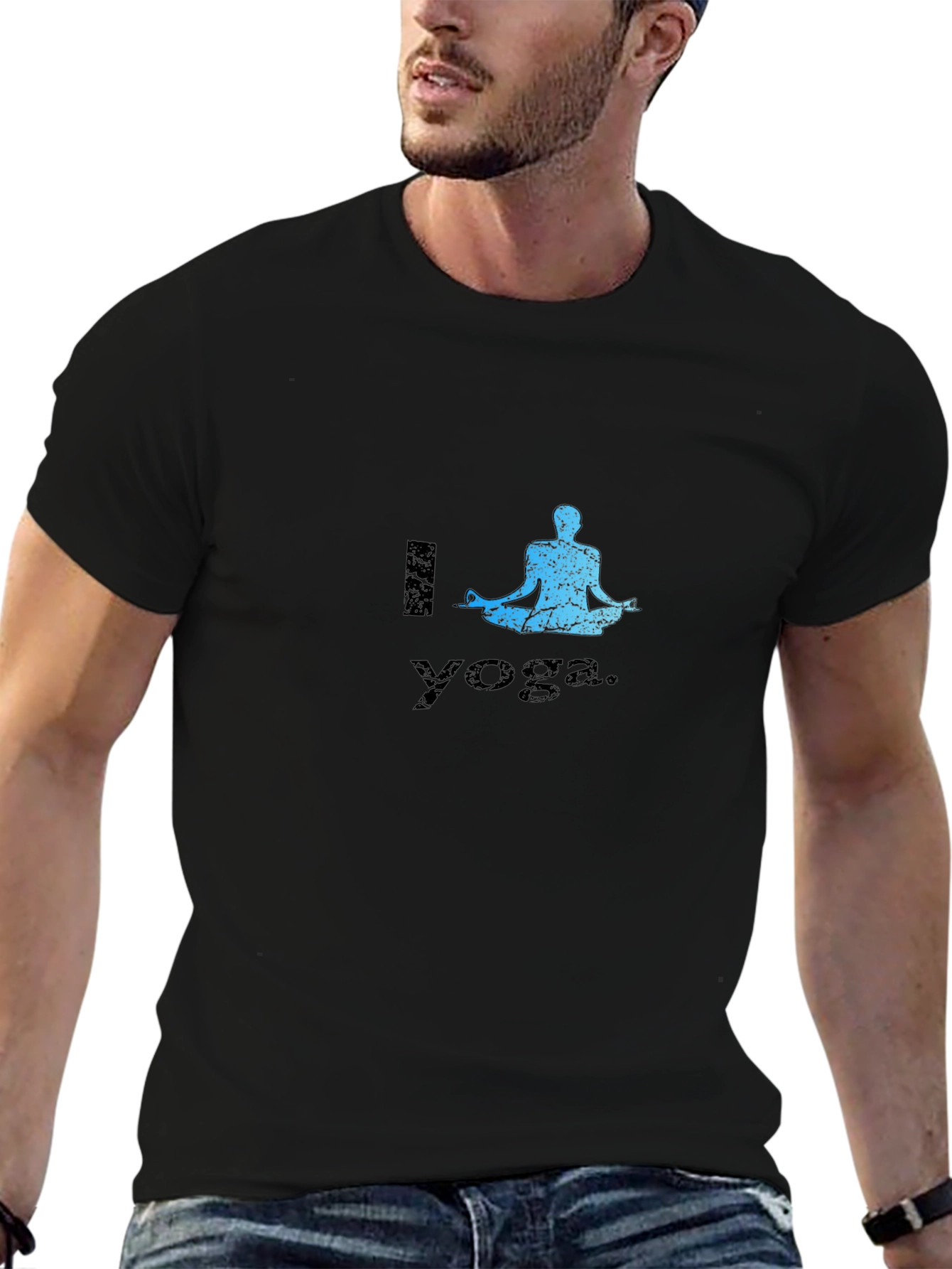 I Love Yoga Black T-Shirt
