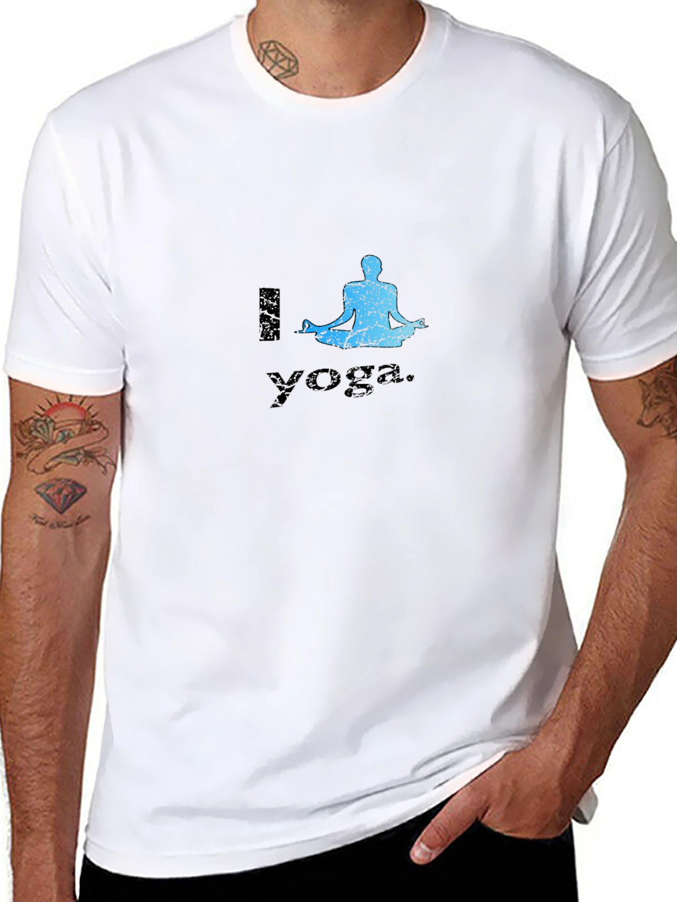 I Love Yoga Black T-Shirt