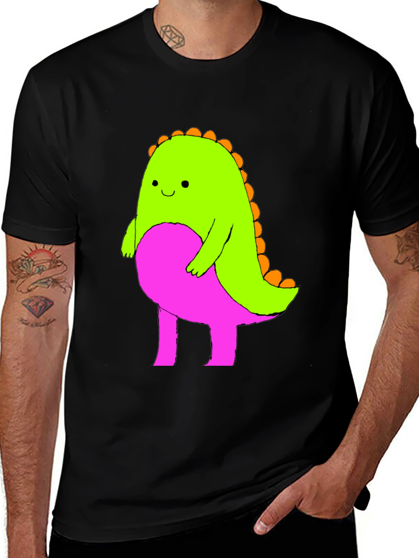 Cartoon Dinosaur Graphic Tee
