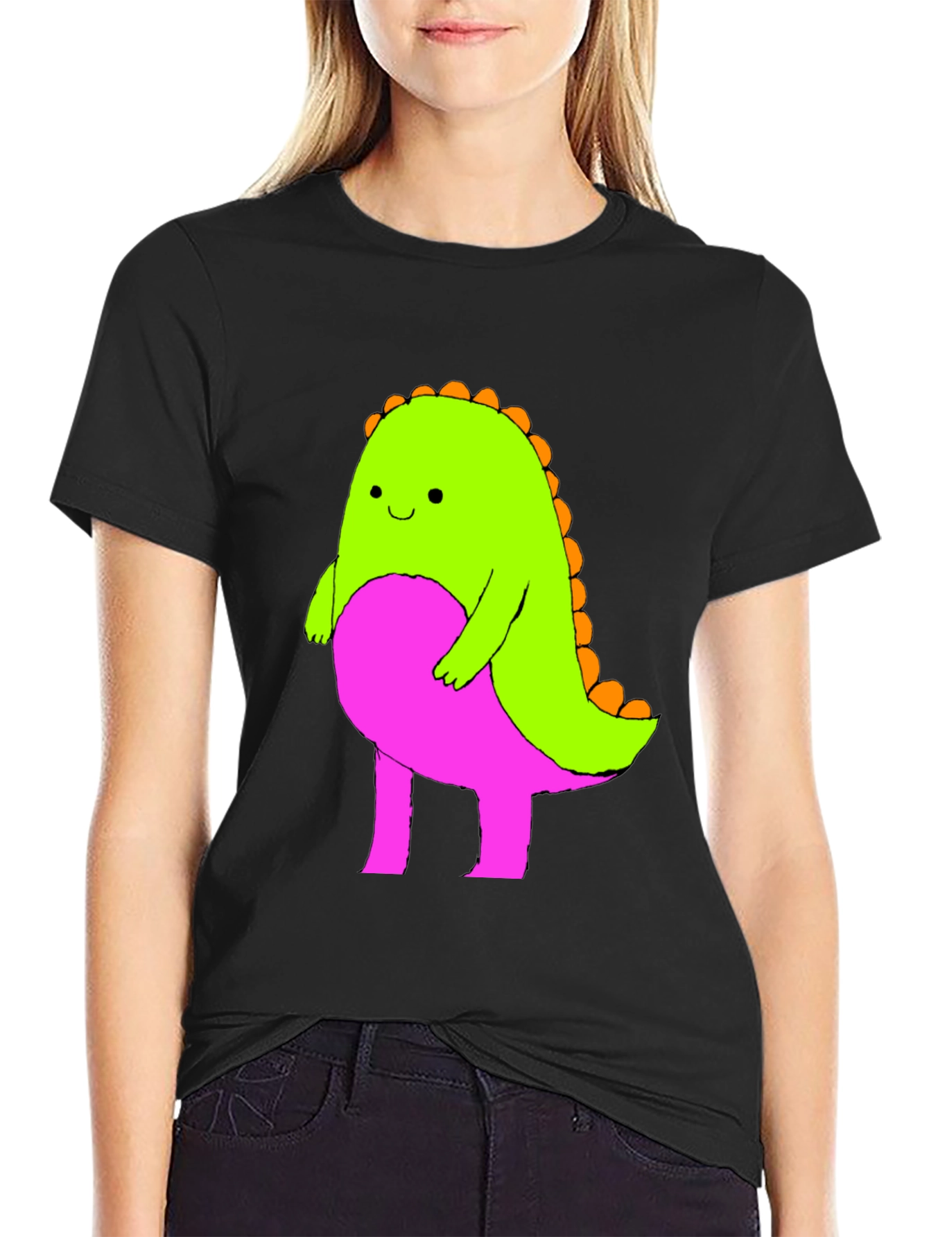 Cartoon Dinosaur Graphic Tee