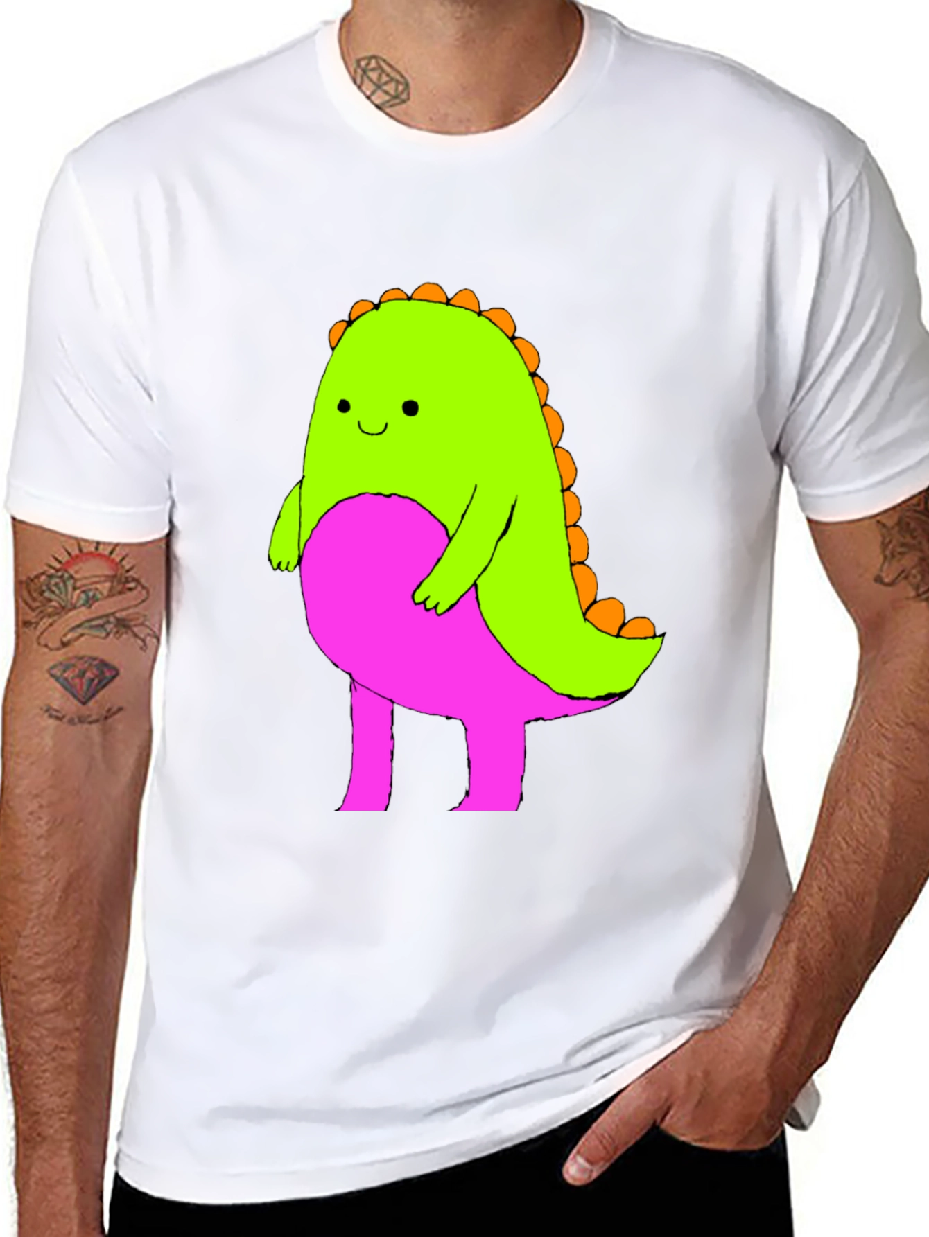 Cartoon Dinosaur Graphic Tee