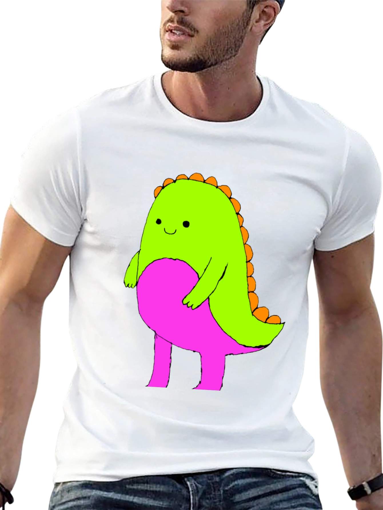 Cartoon Dinosaur Graphic Tee