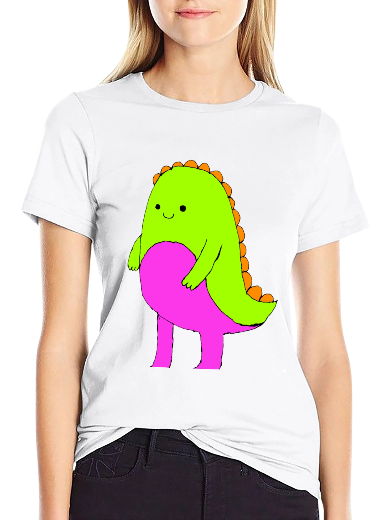 Cartoon Dinosaur Graphic Tee
