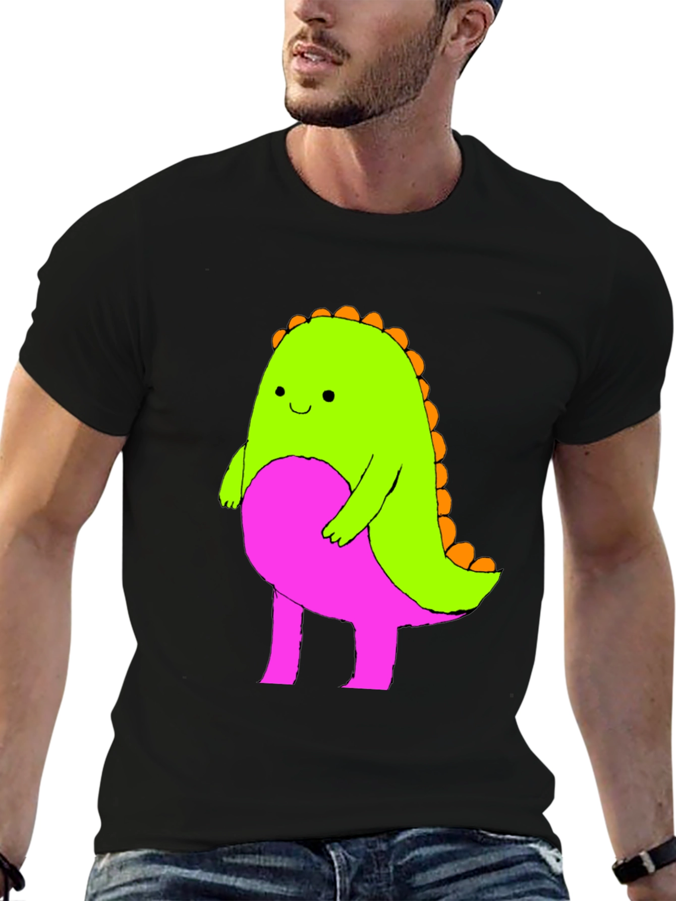 Cartoon Dinosaur Graphic Tee