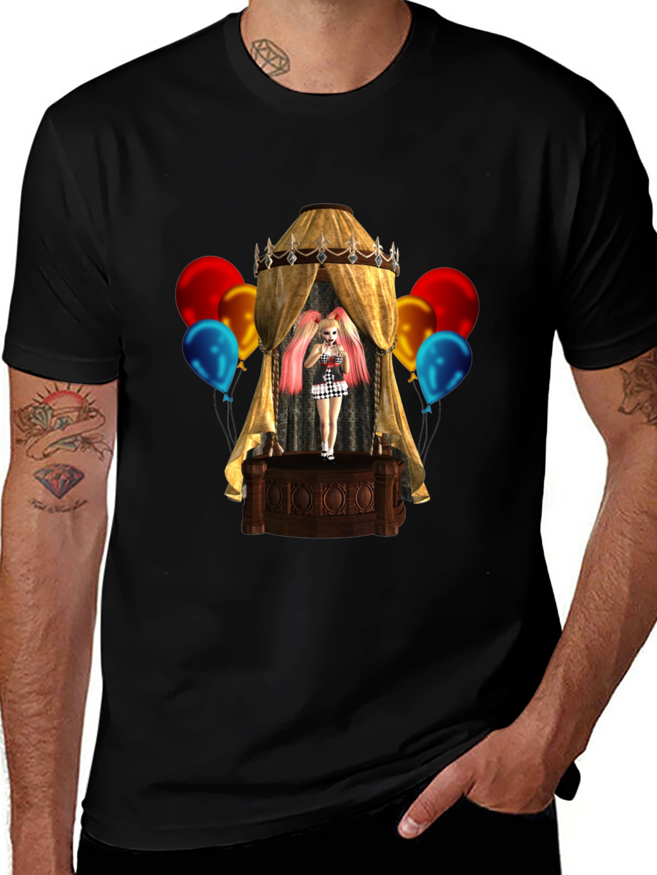 Novelty Cartoon Girl T-Shirt