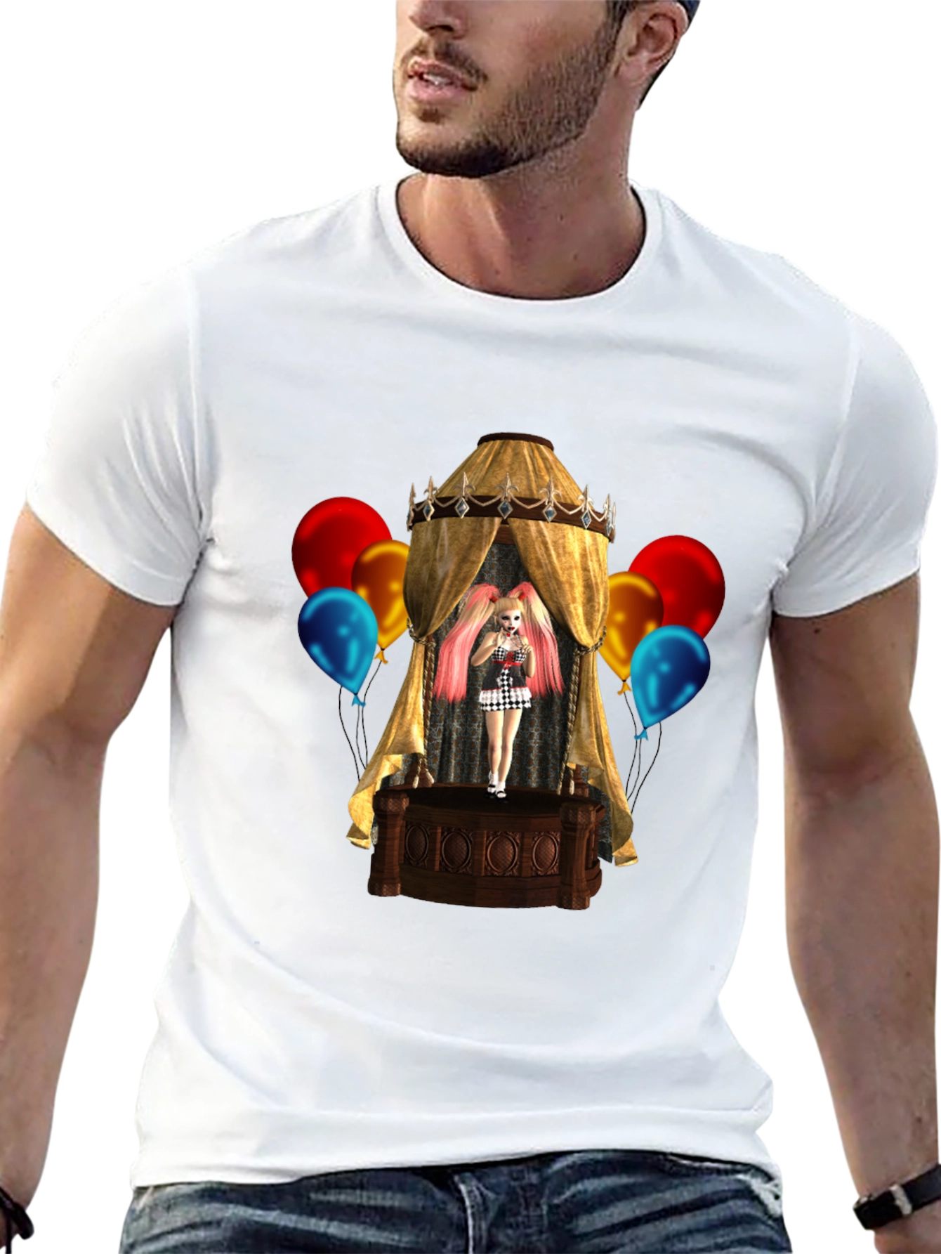 Novelty Cartoon Girl T-Shirt