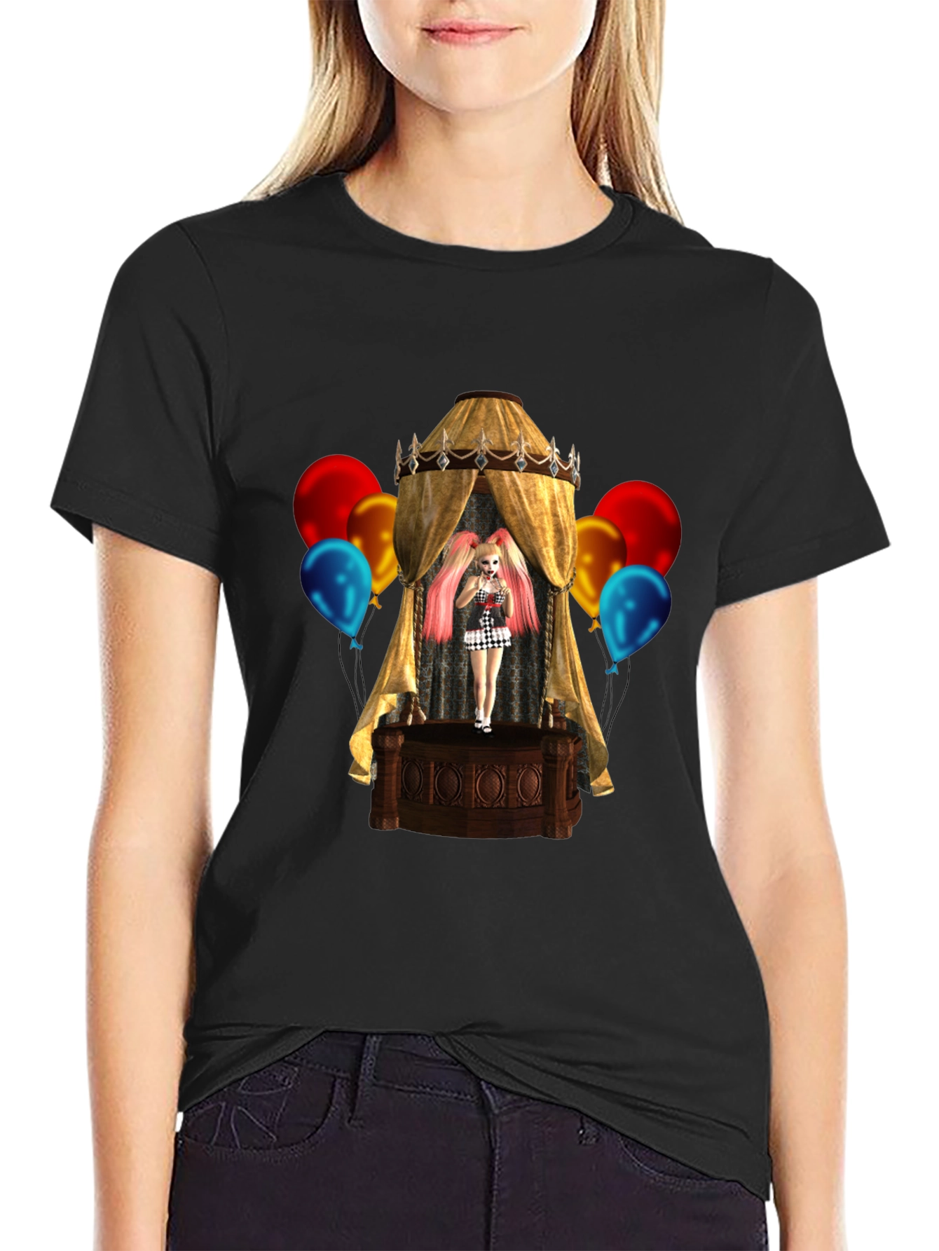 Novelty Cartoon Girl T-Shirt