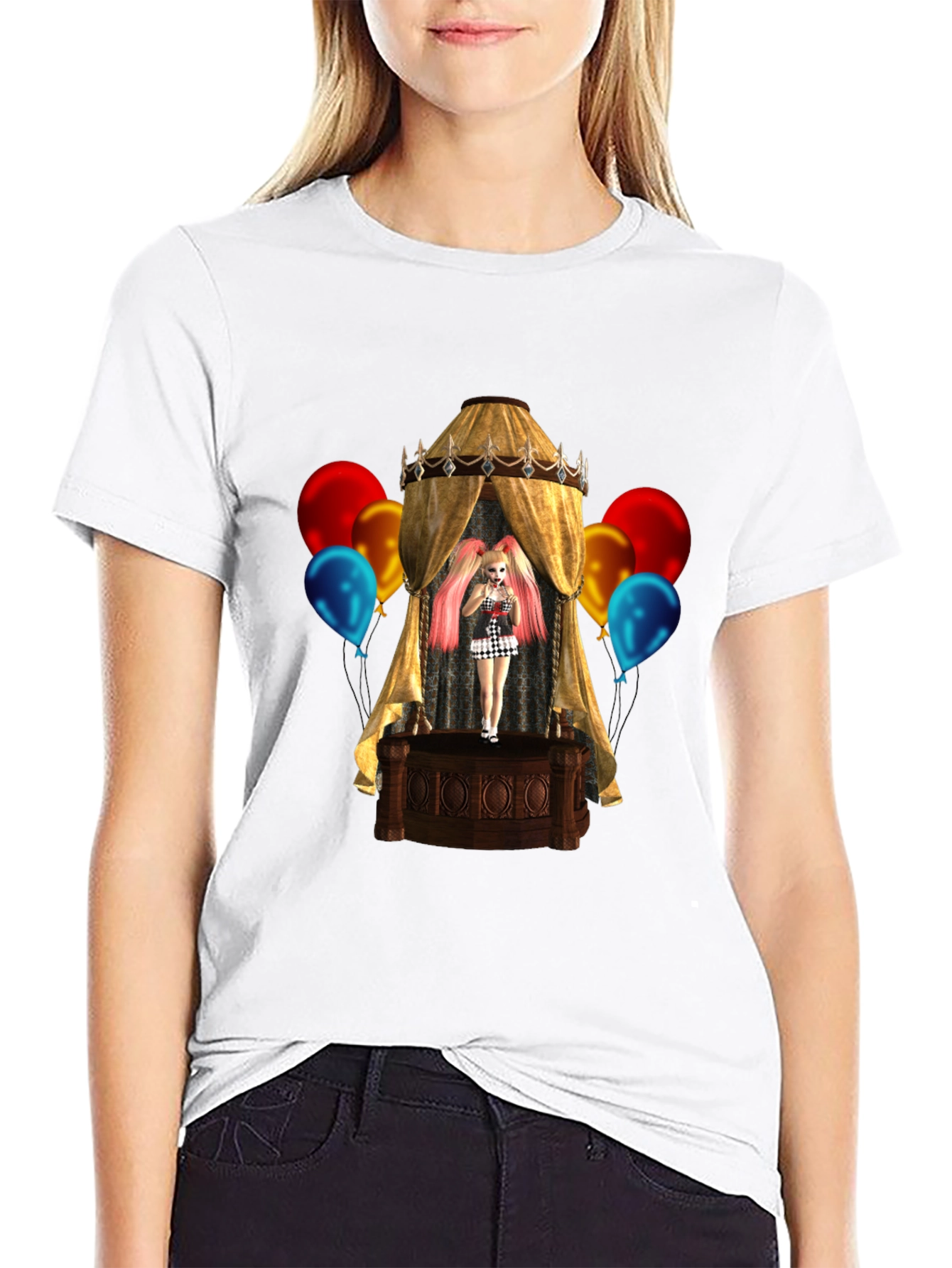 Novelty Cartoon Girl T-Shirt
