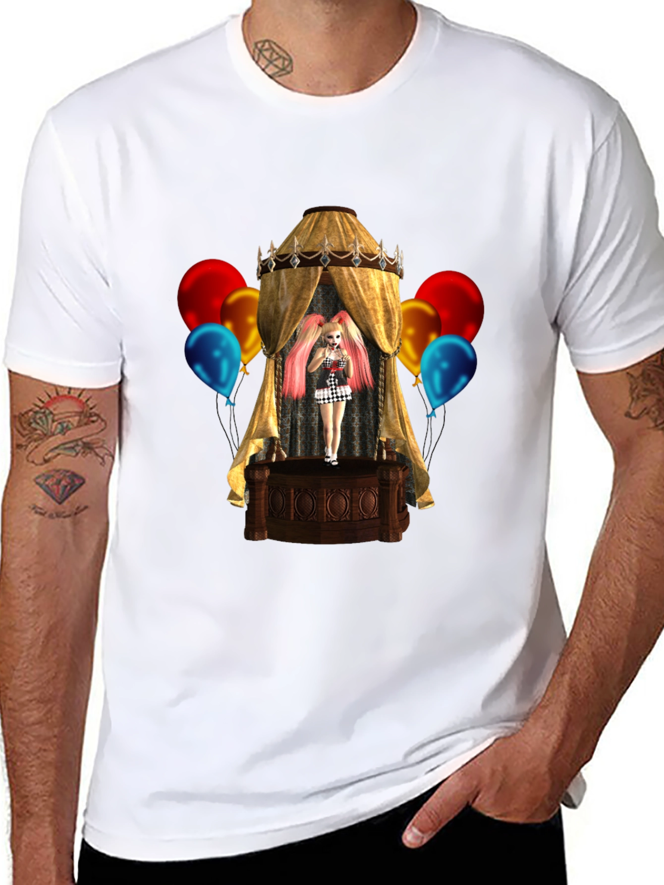 Novelty Cartoon Girl T-Shirt