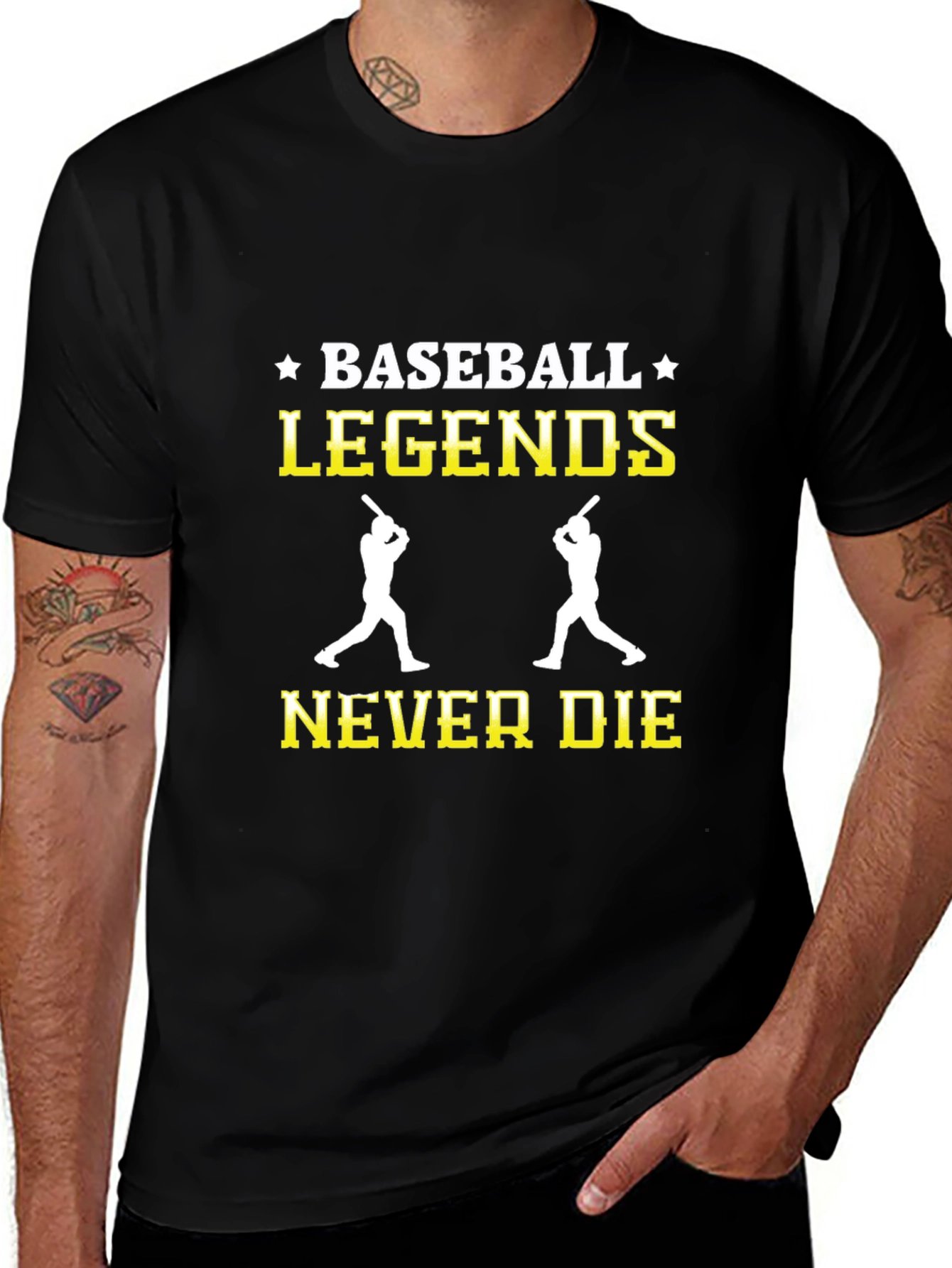 Baseball Legends Never Die Graphic T-Shirt