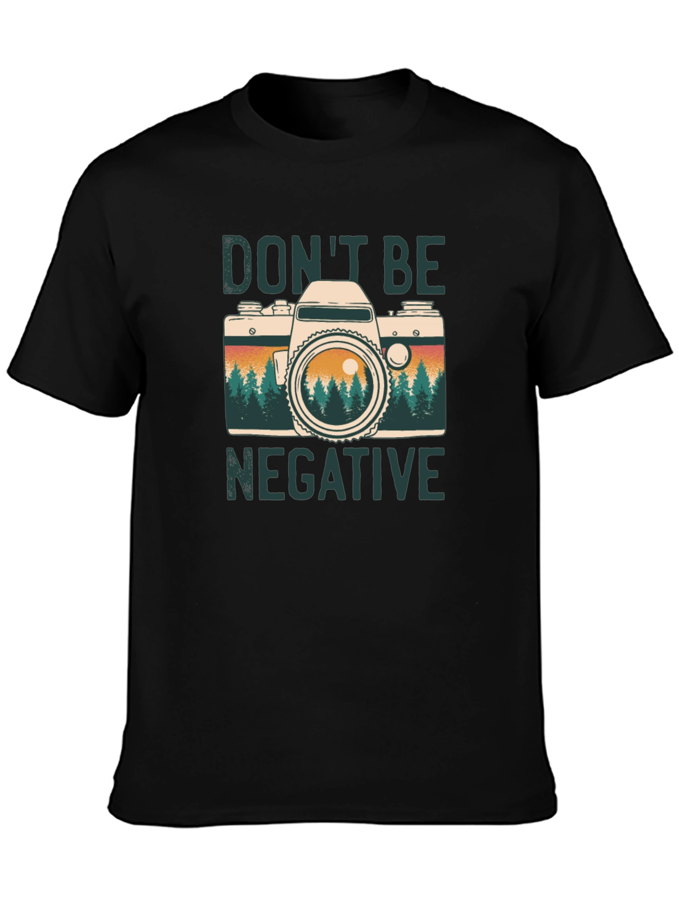 Dont Be Negative Camera Graphic Tee