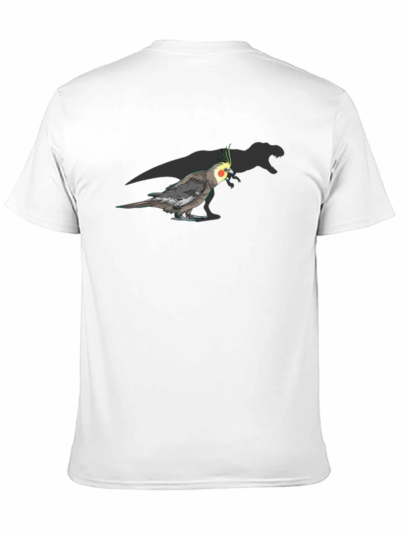 Cockatiel Dinosaur Shadow T-Shirt - Unique Graphic Tee