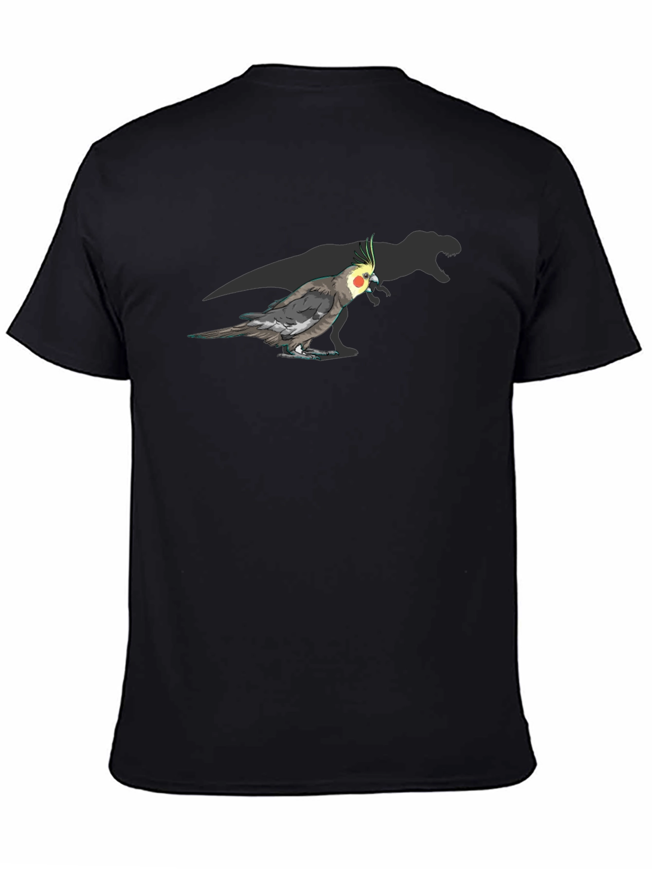 Cockatiel Dinosaur Shadow T-Shirt - Unique Graphic Tee