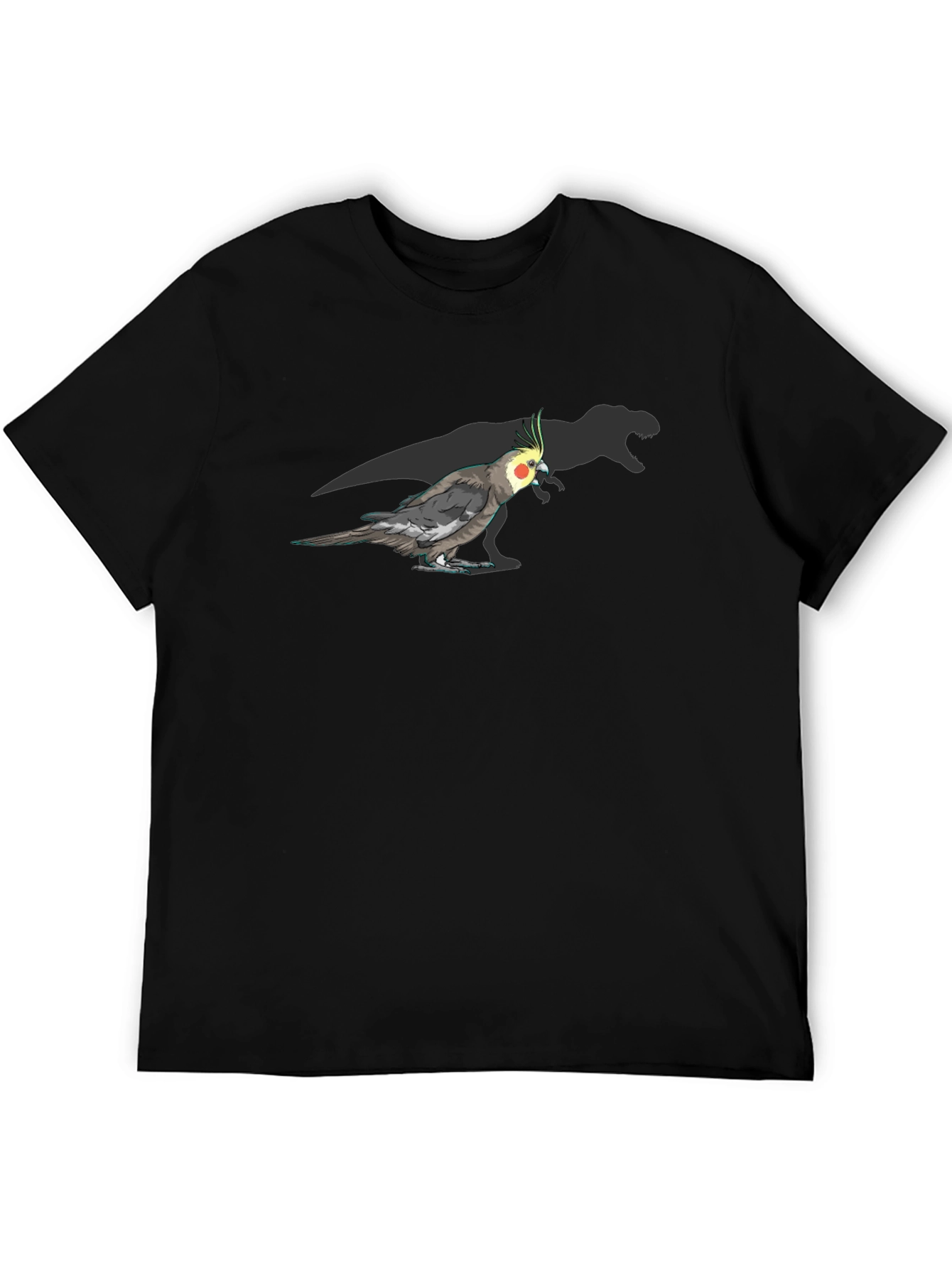 Cockatiel Dinosaur Shadow T-Shirt - Unique Graphic Tee