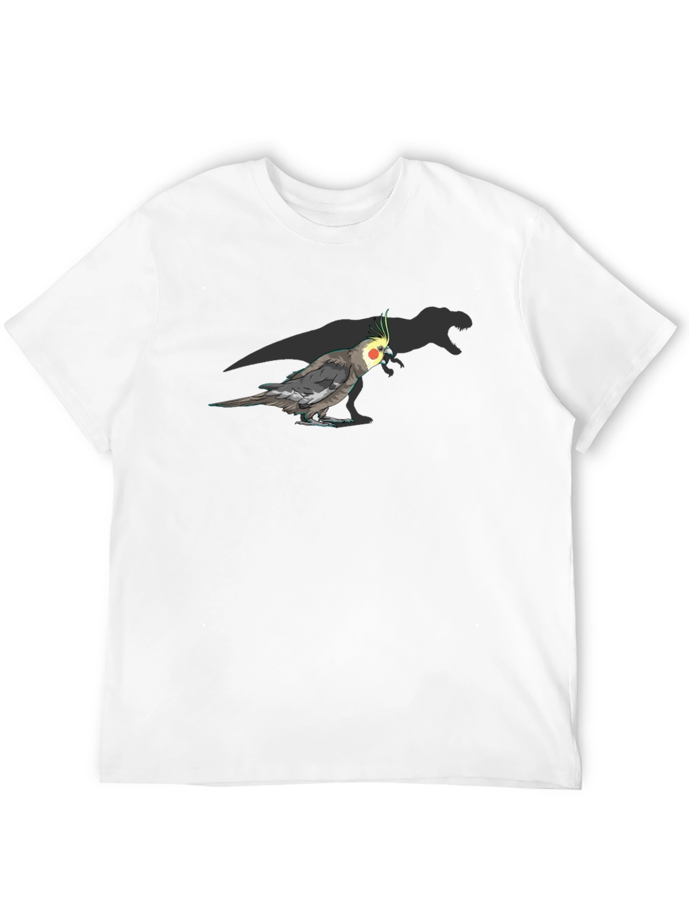Cockatiel Dinosaur Shadow T-Shirt - Unique Graphic Tee