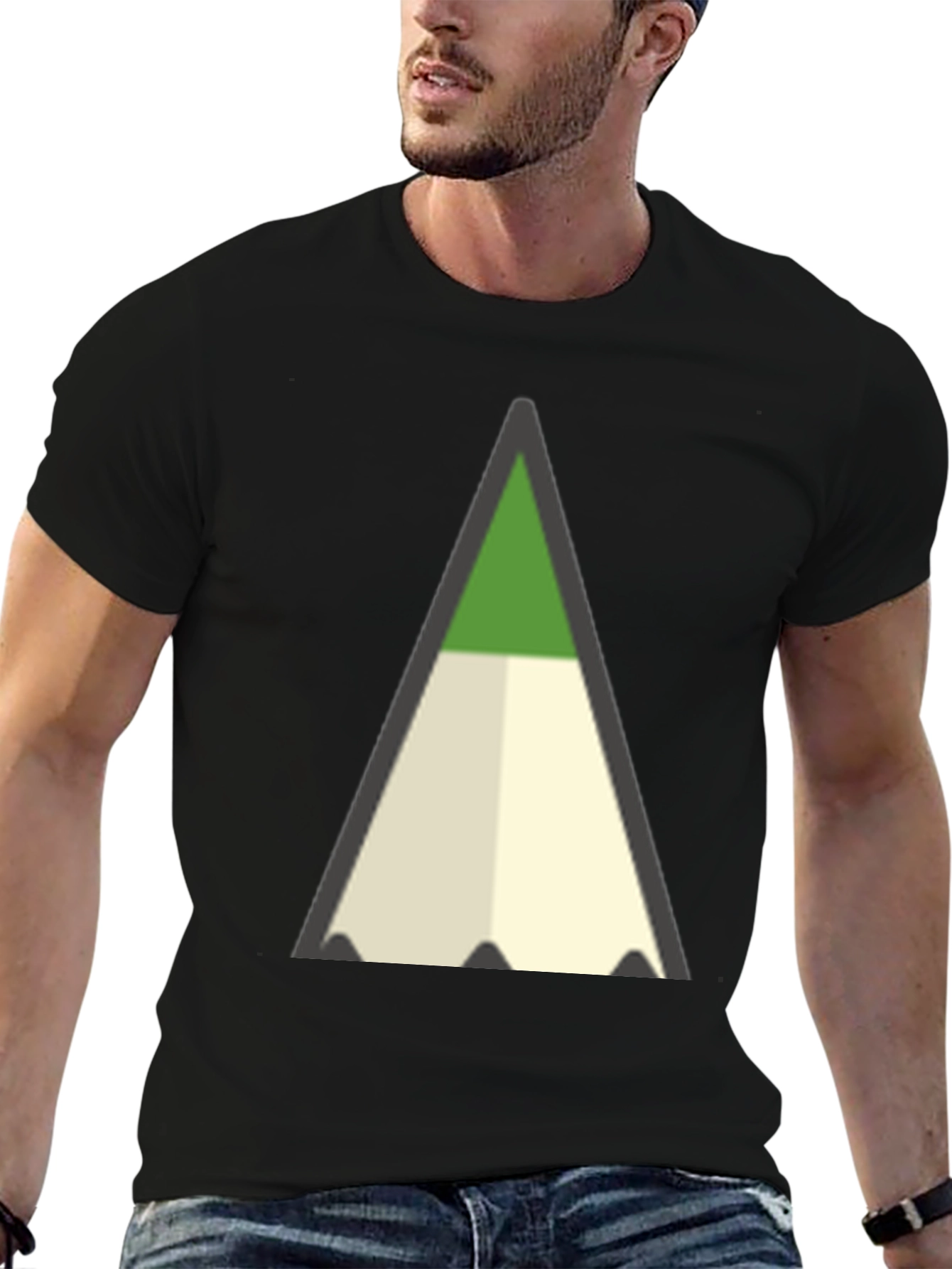 Abstract Pencil T-Shirt - Modern Graphic Tee