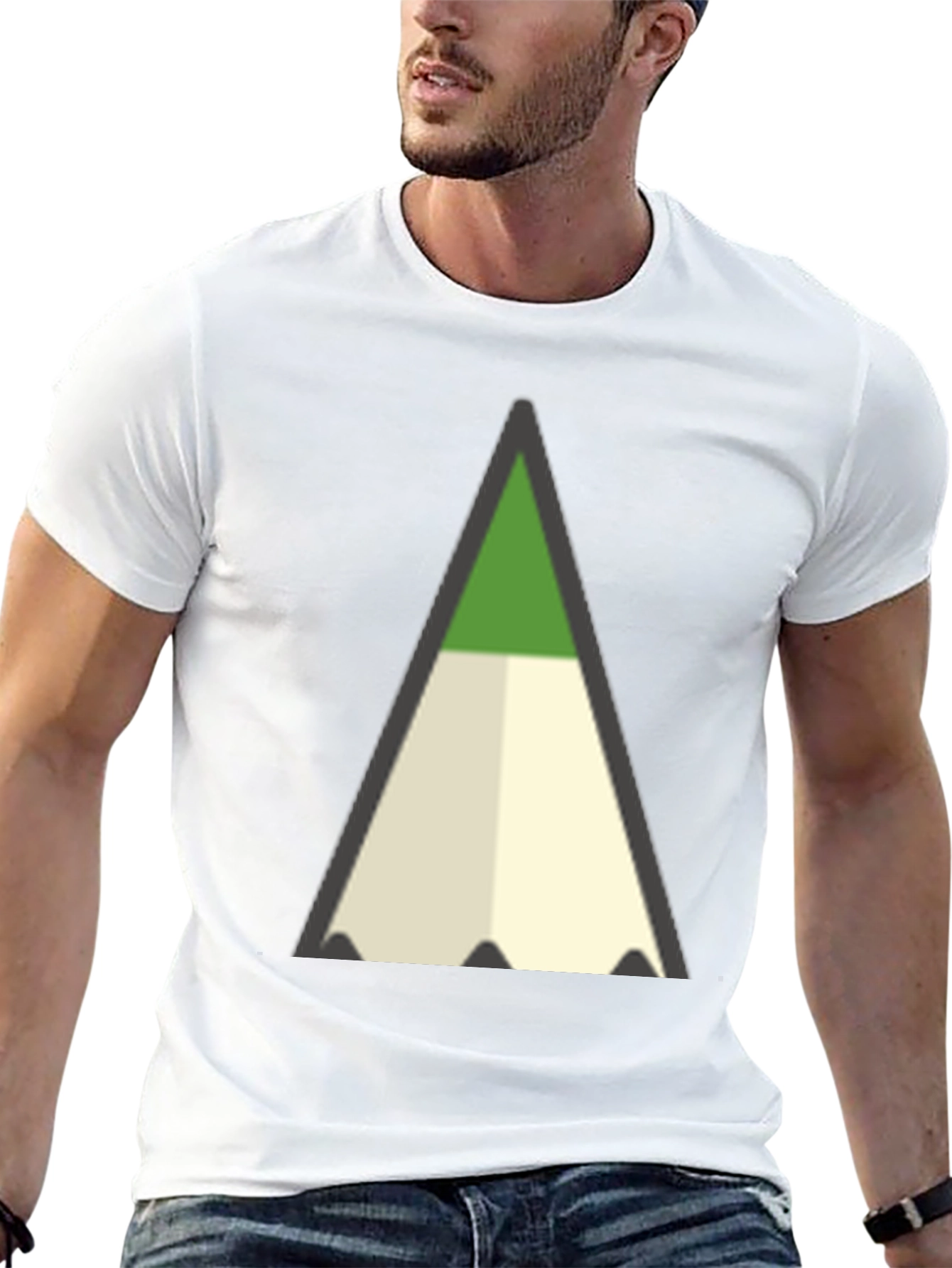 Abstract Pencil T-Shirt - Modern Graphic Tee