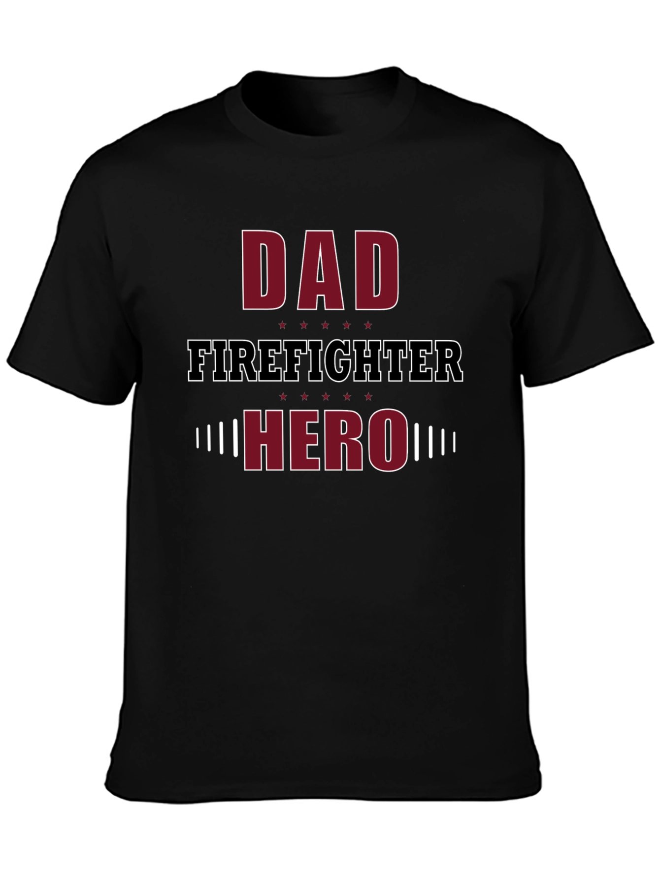 Dad Firefighter Hero Graphic T-Shirt