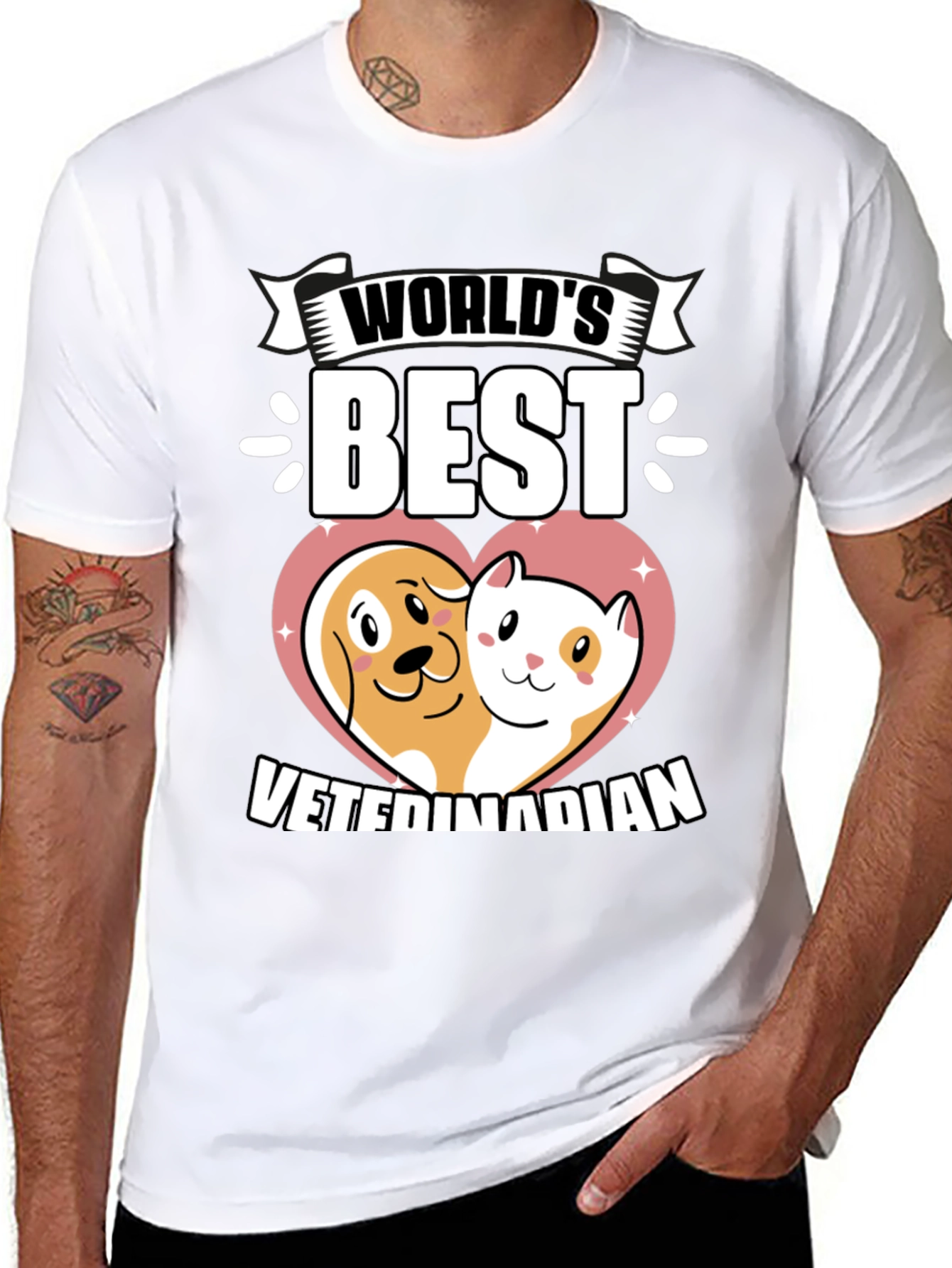 Worlds Best Veterinarian Pet Lover T-Shirt
