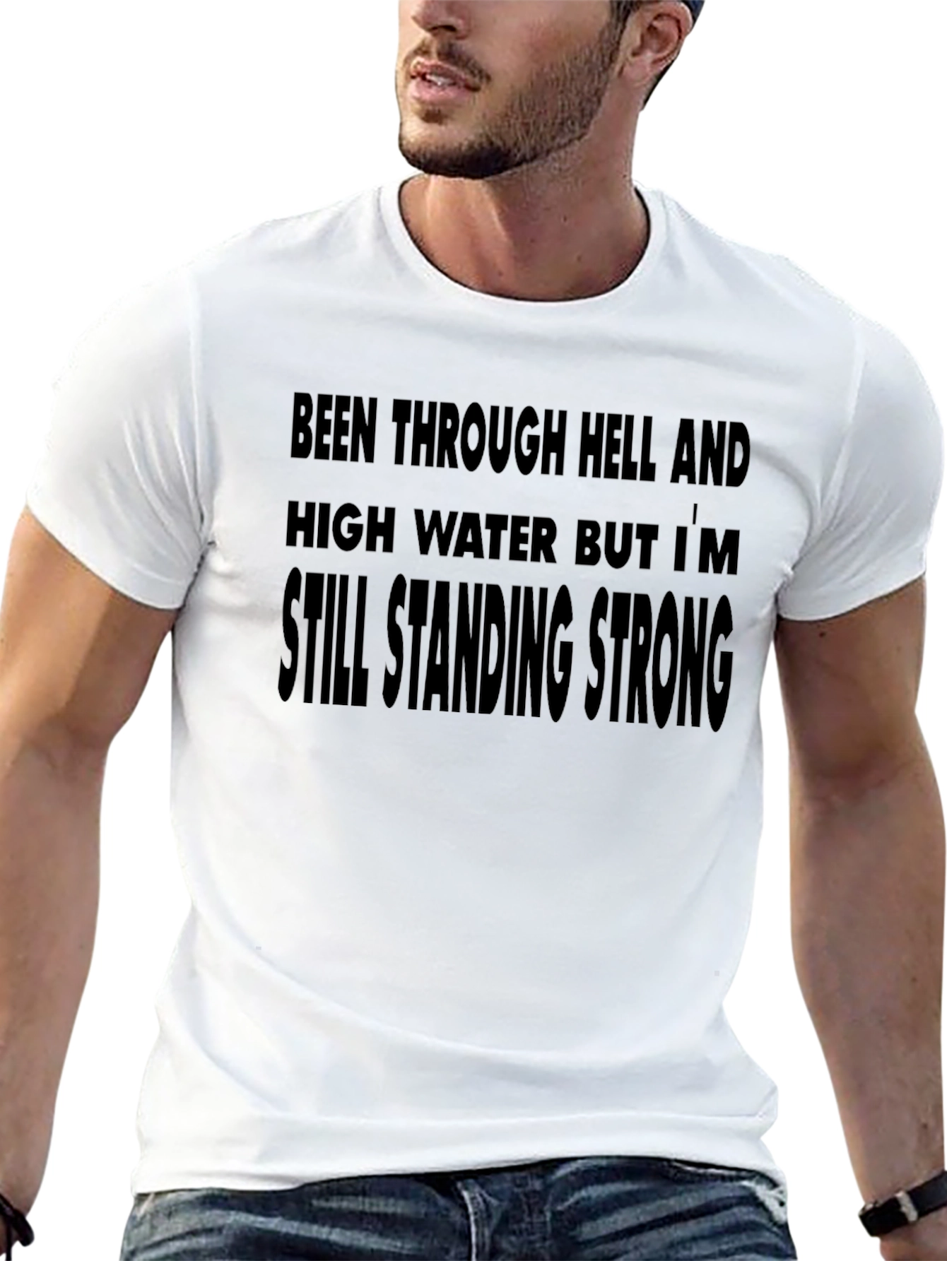 Resilient Black T-Shirt: Still Standing Strong